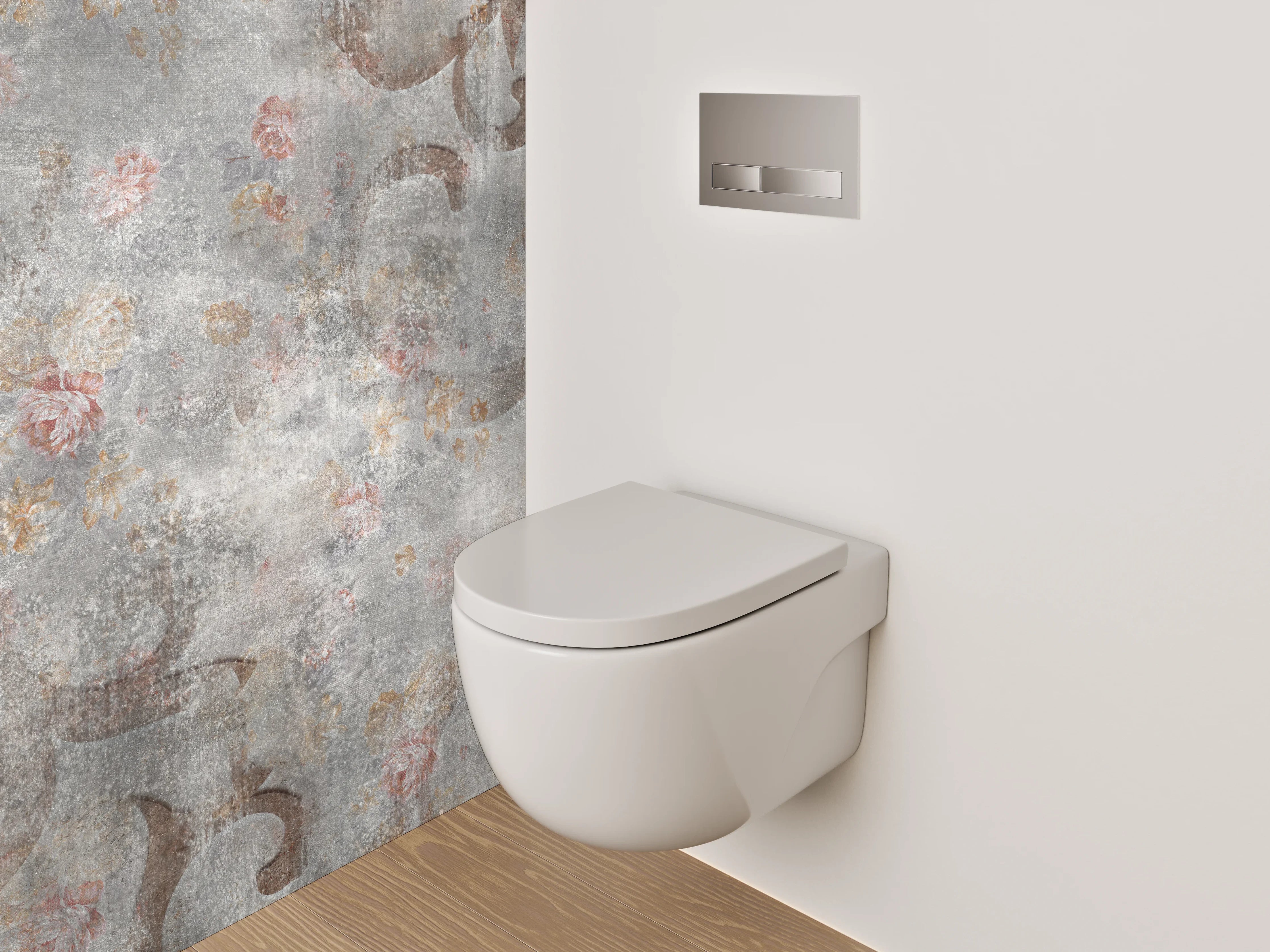 WC-Rückwand - Vintage-Textur mit deçorativem Muster