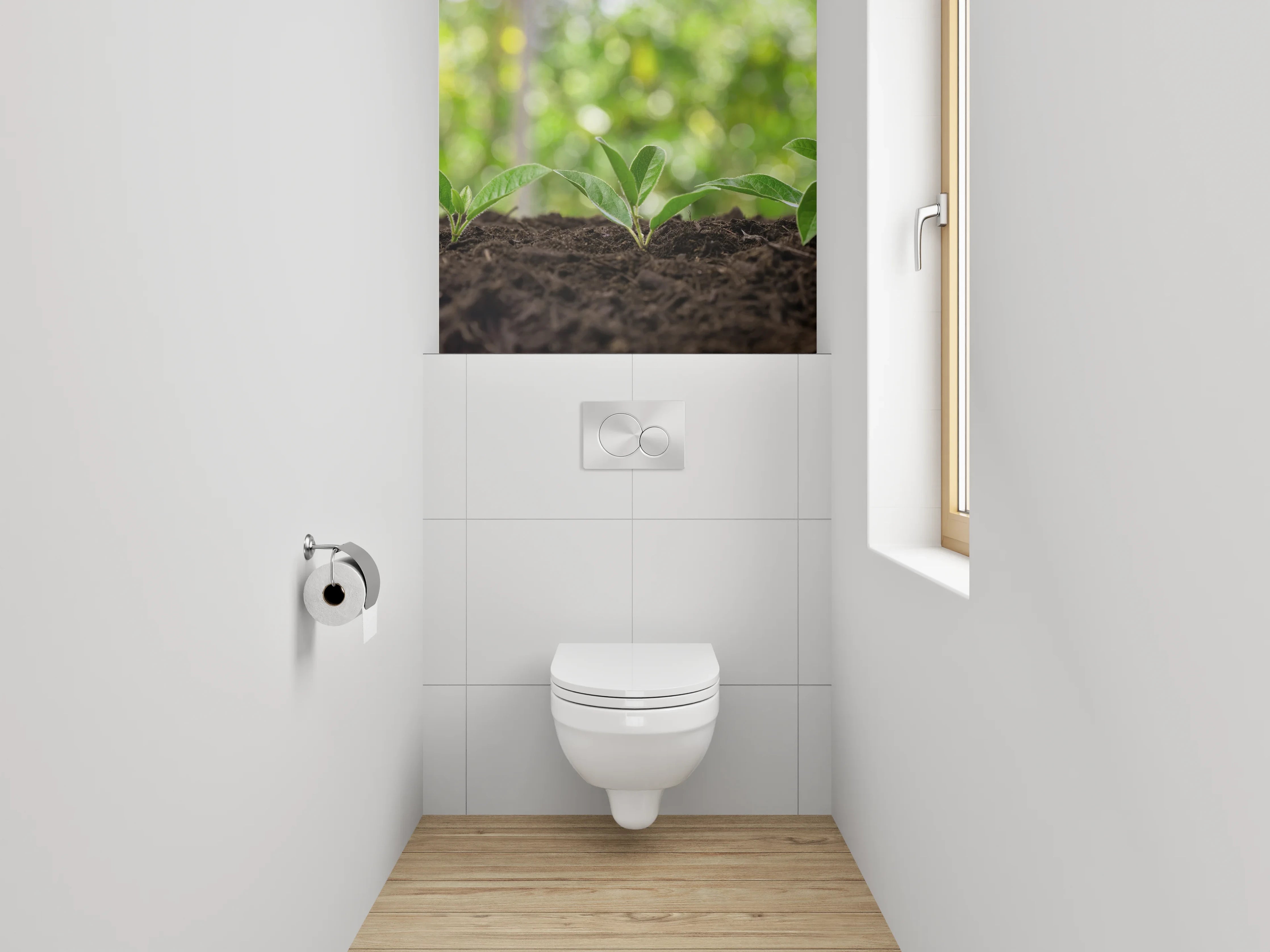 WC-Rückwand - Wachstum junge Pflanzen Natur
