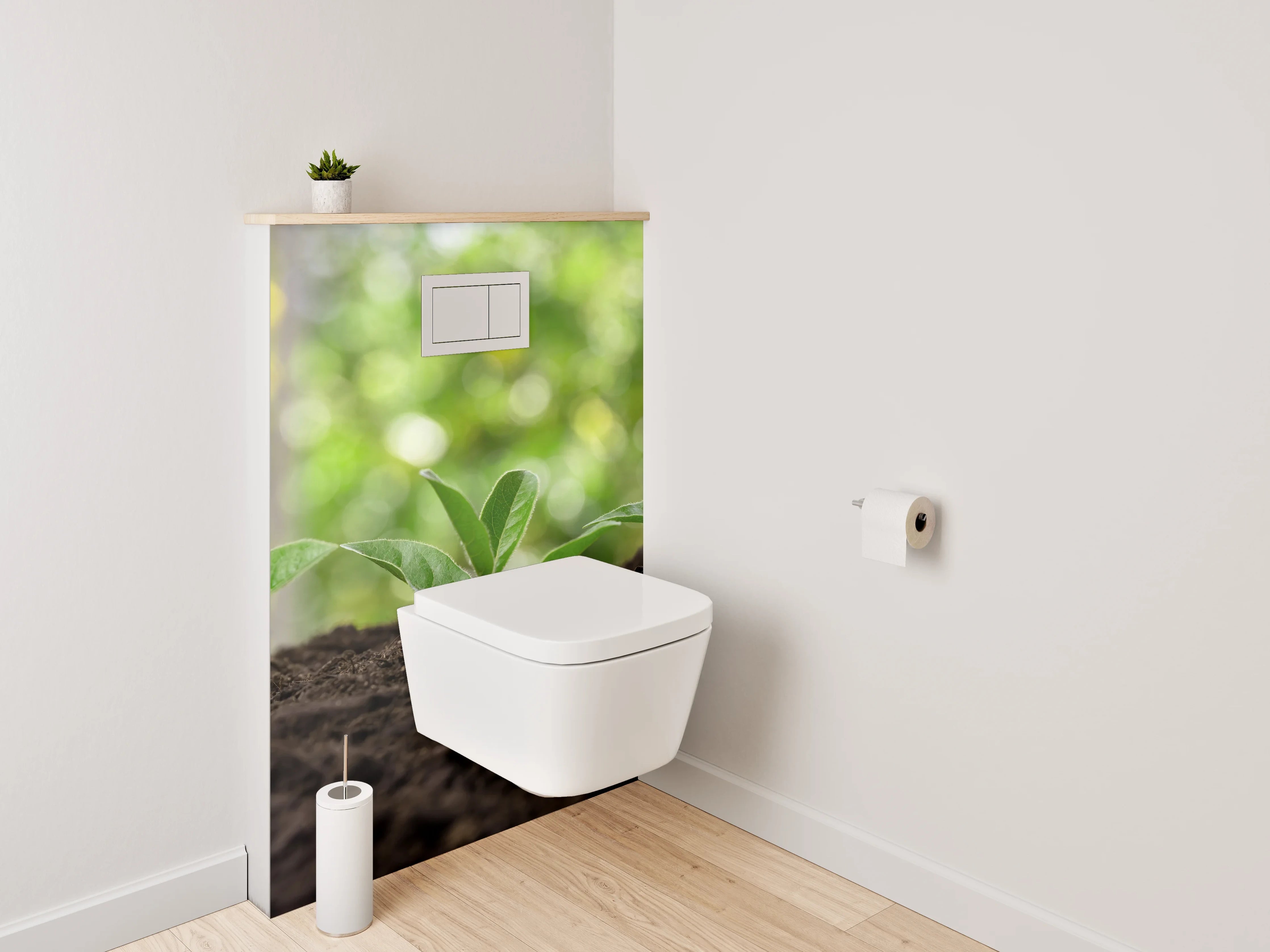 WC-Rückwand - Wachstum junge Pflanzen Natur