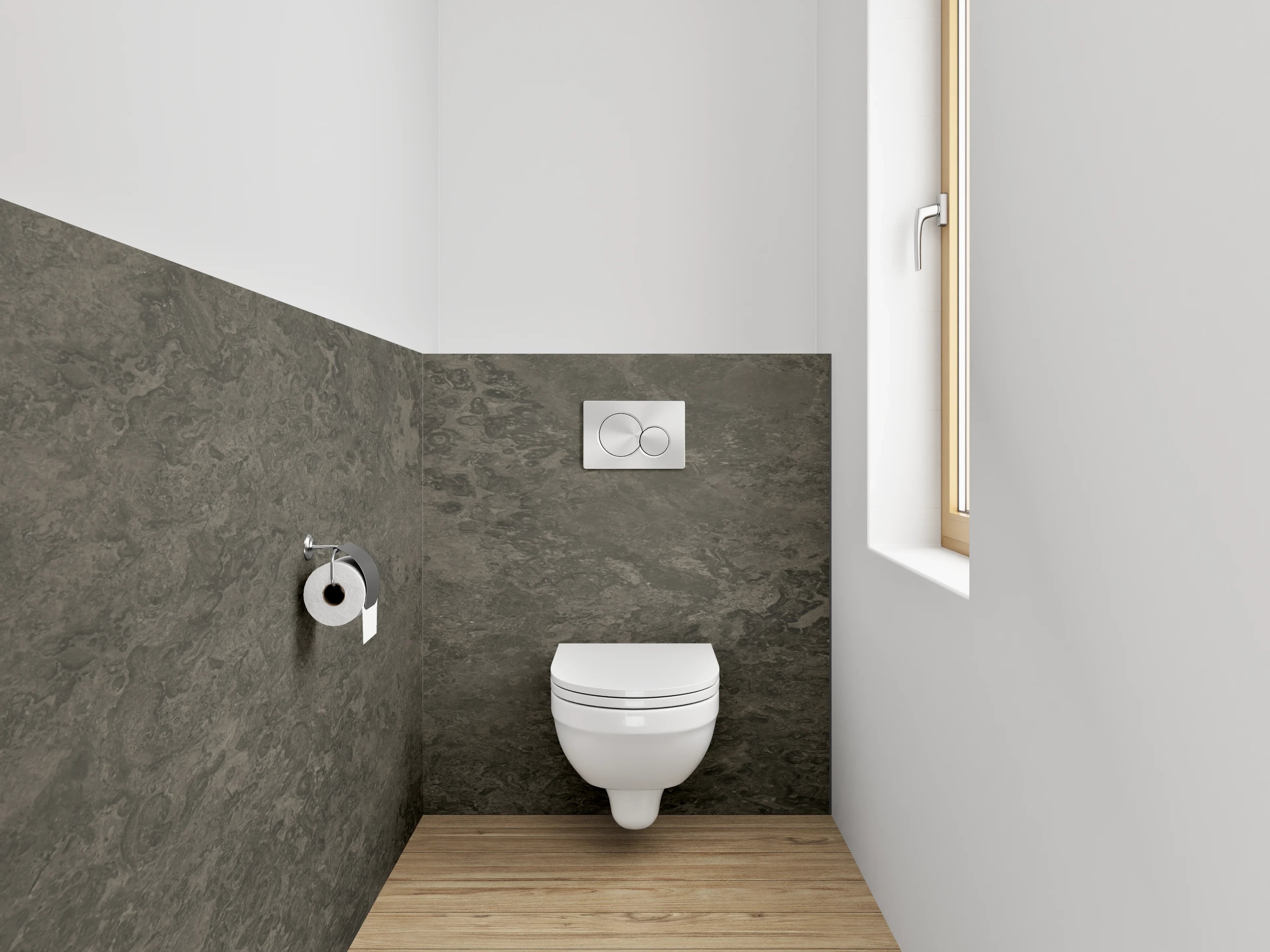 WC-Rückwand - Warme Braune Marmor-Textur
