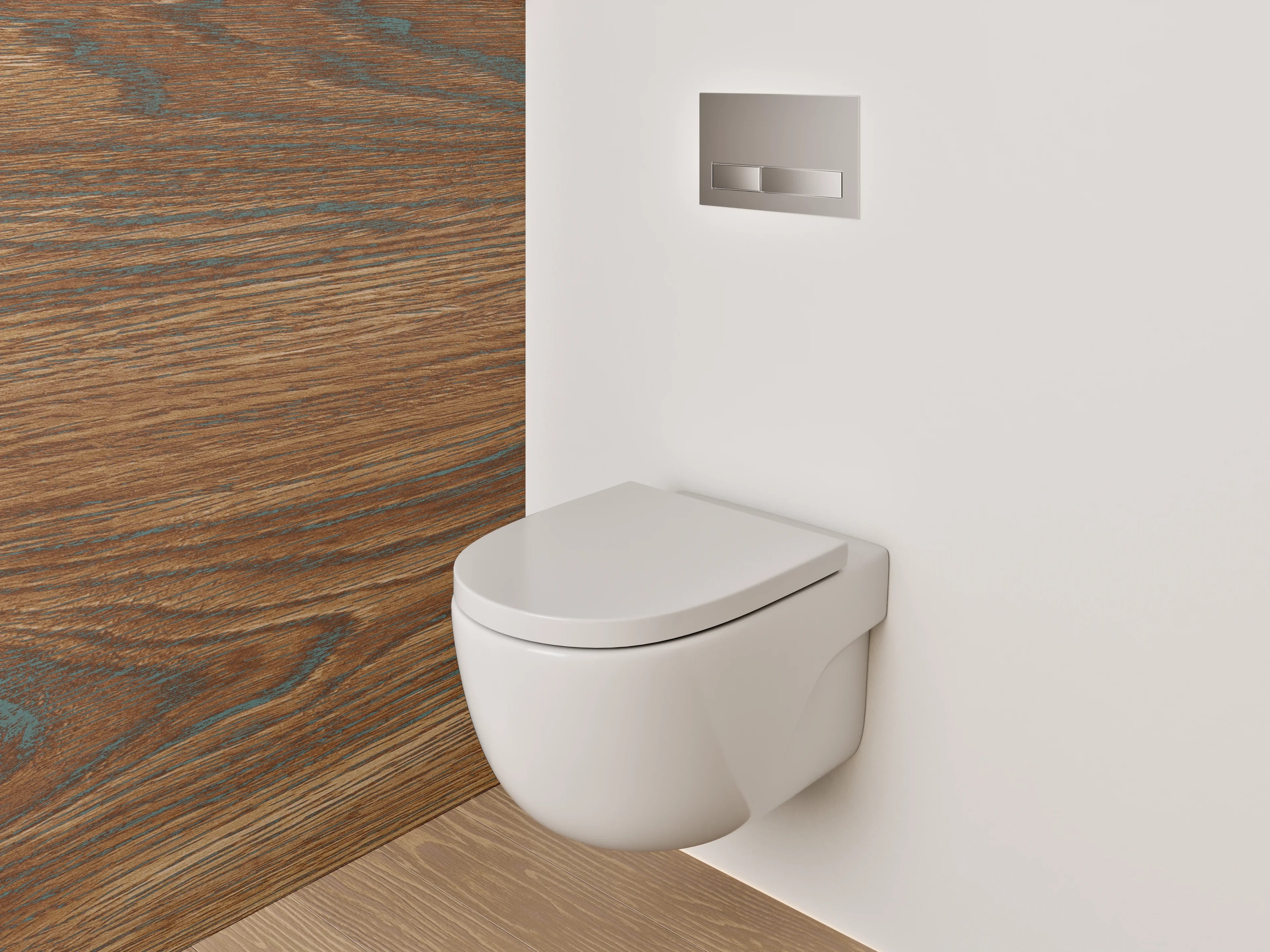 WC-Rückwand - Warme Holzmaserung