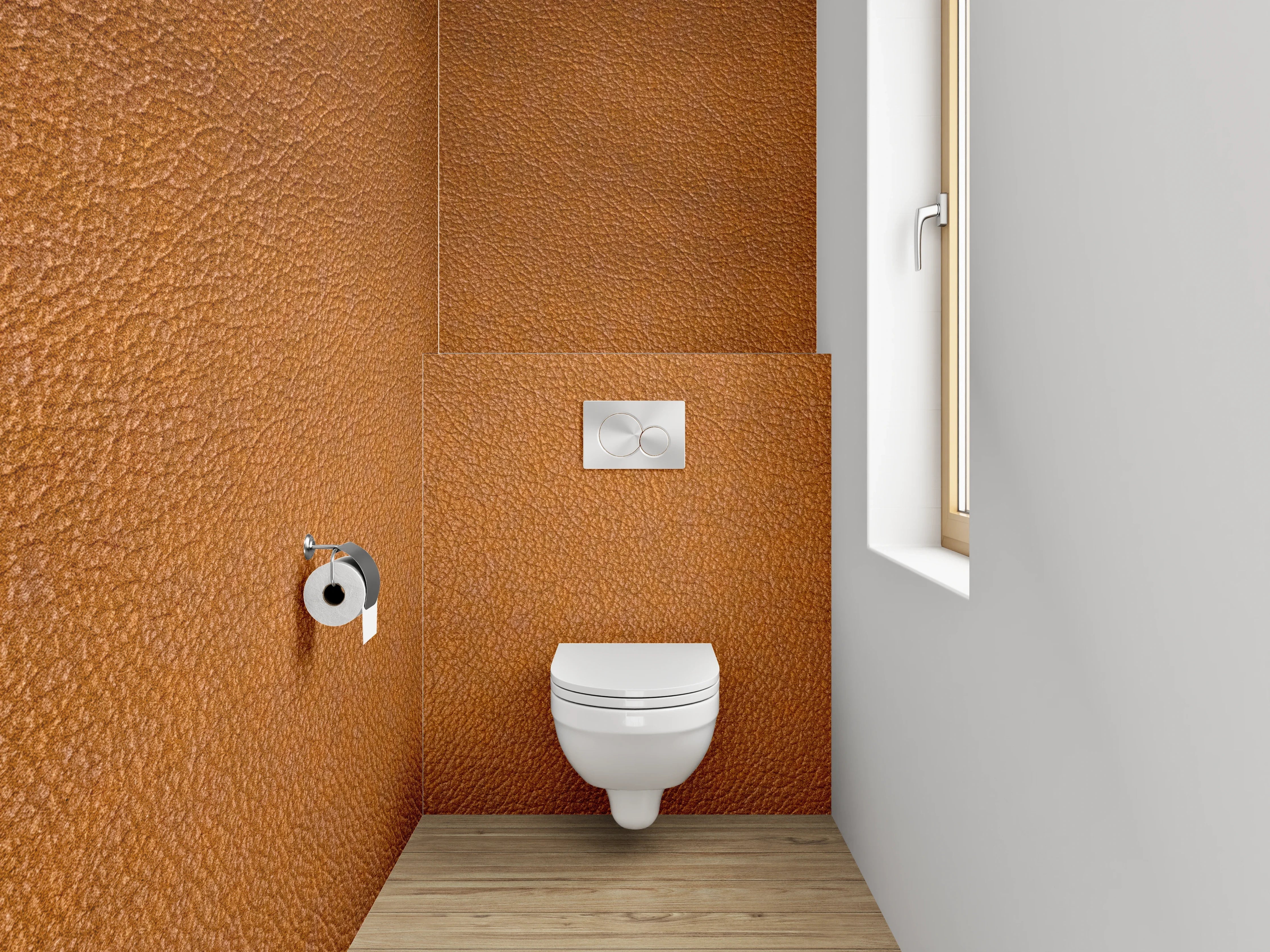 WC-Rückwand - Warmer Braunton Struktur-Optik