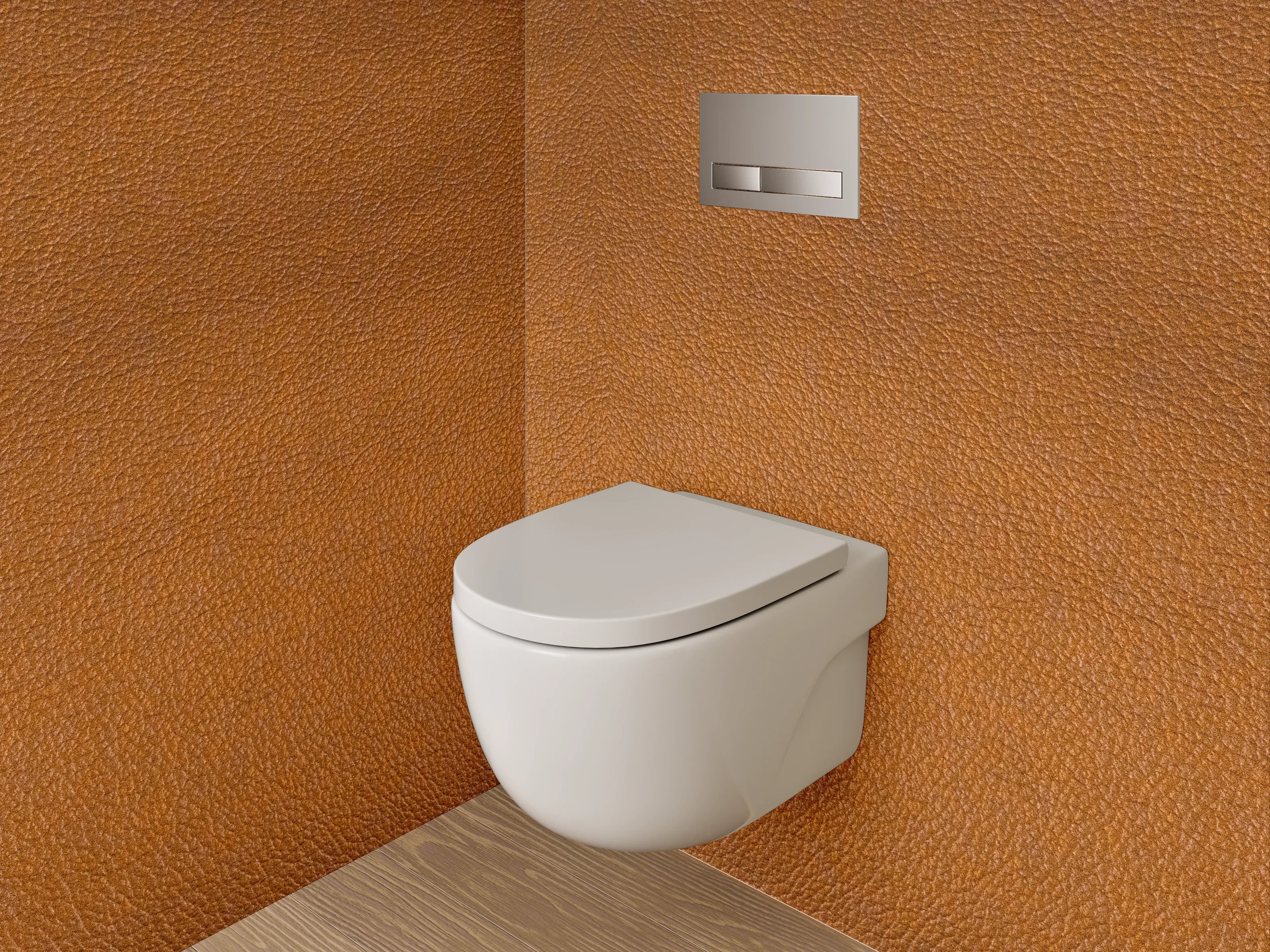 WC-Rückwand - Warmer Braunton Struktur-Optik