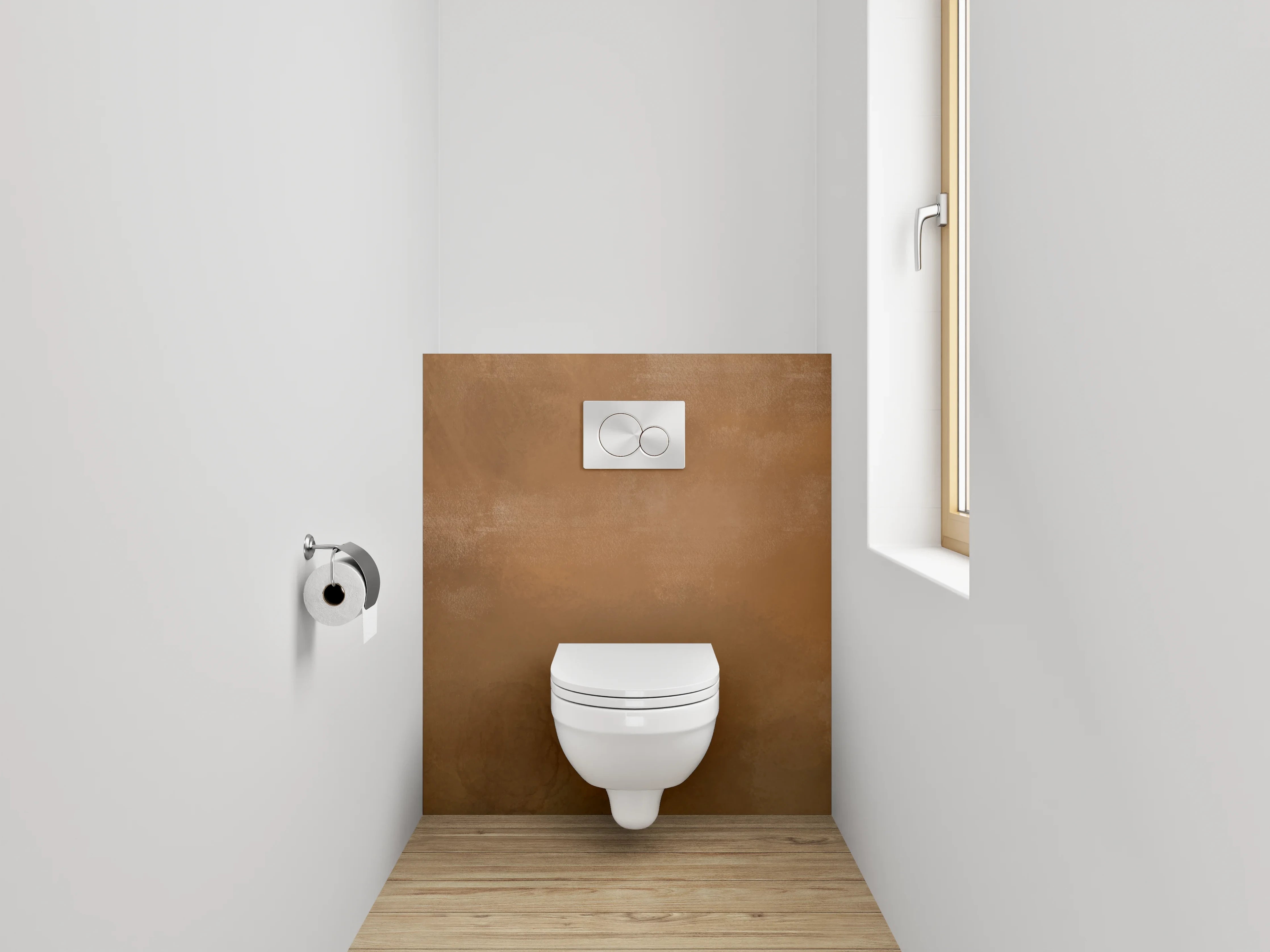 WC-Rückwand - Warmes Brauntönen Naturfoto