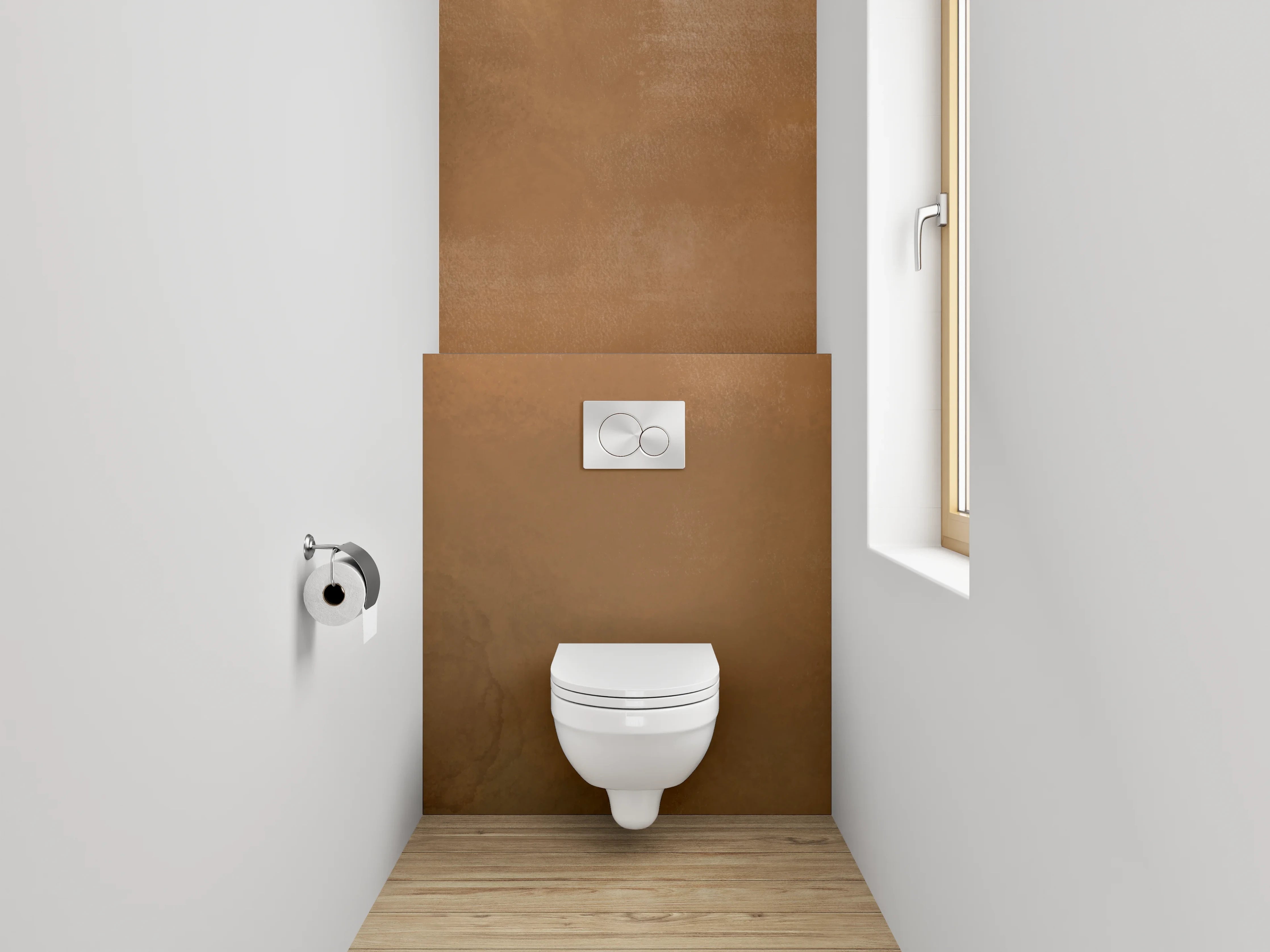 WC-Rückwand - Warmes Brauntönen Naturfoto
