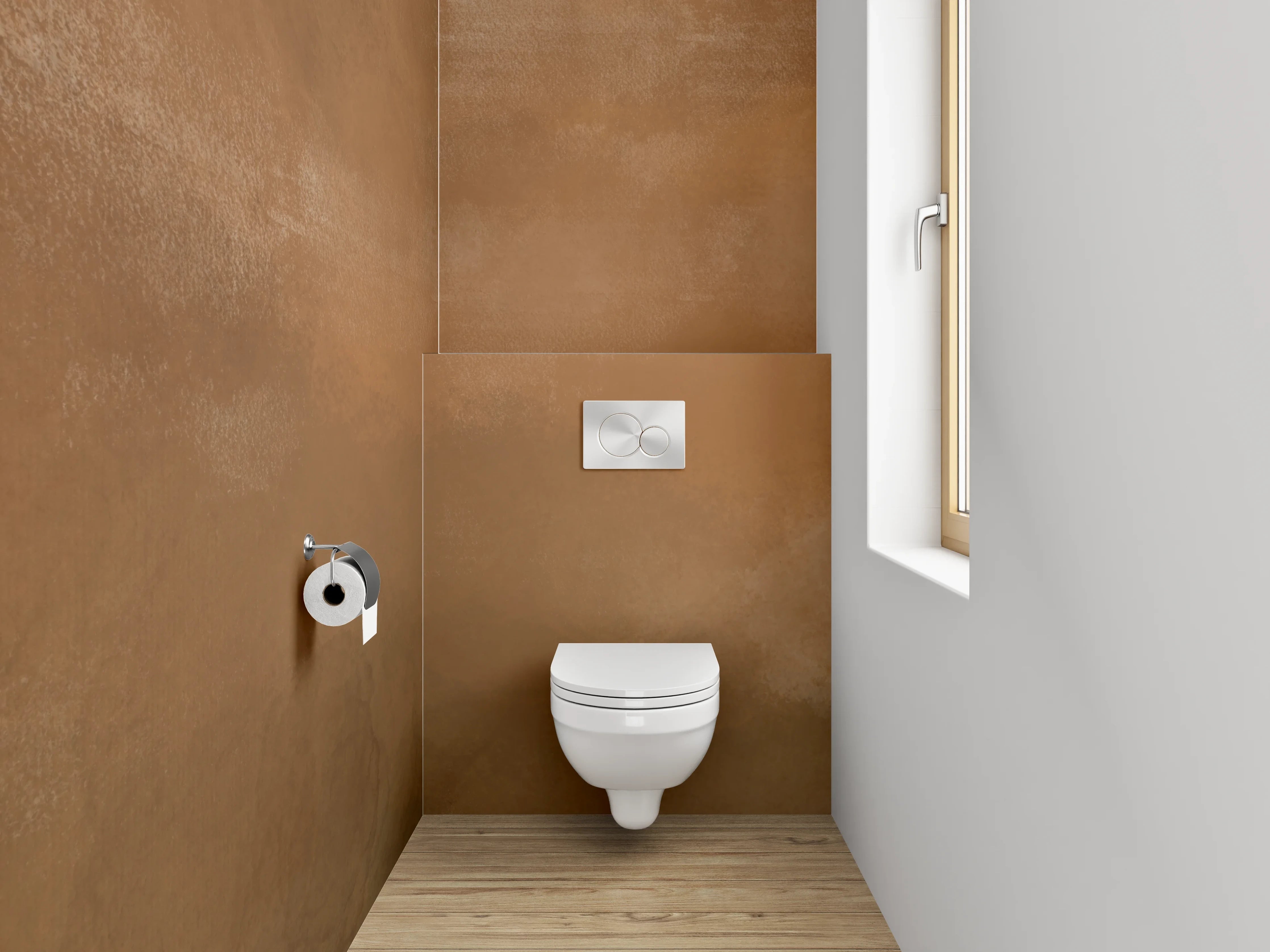 WC-Rückwand - Warmes Brauntönen Naturfoto
