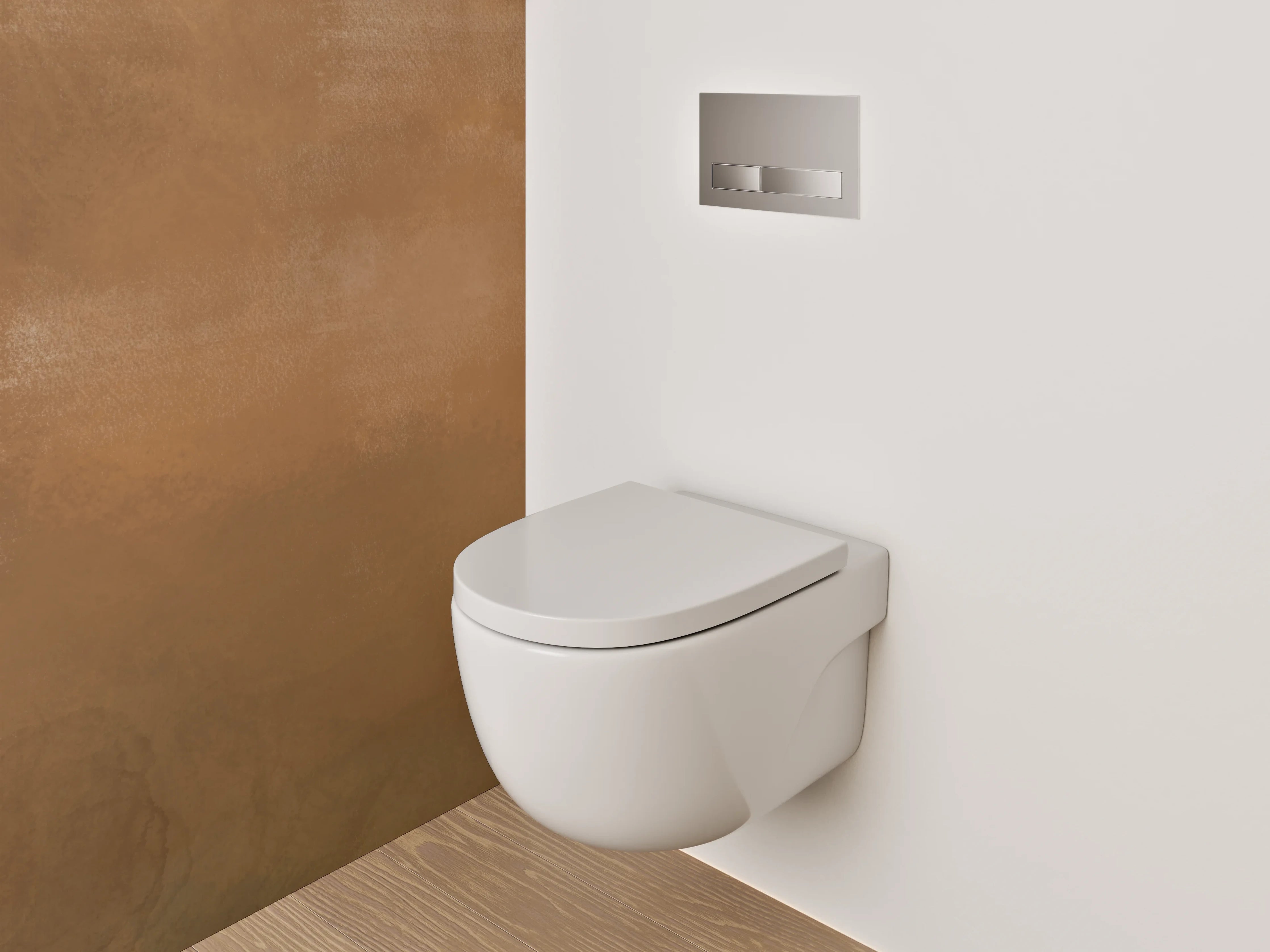 WC-Rückwand - Warmes Brauntönen Naturfoto