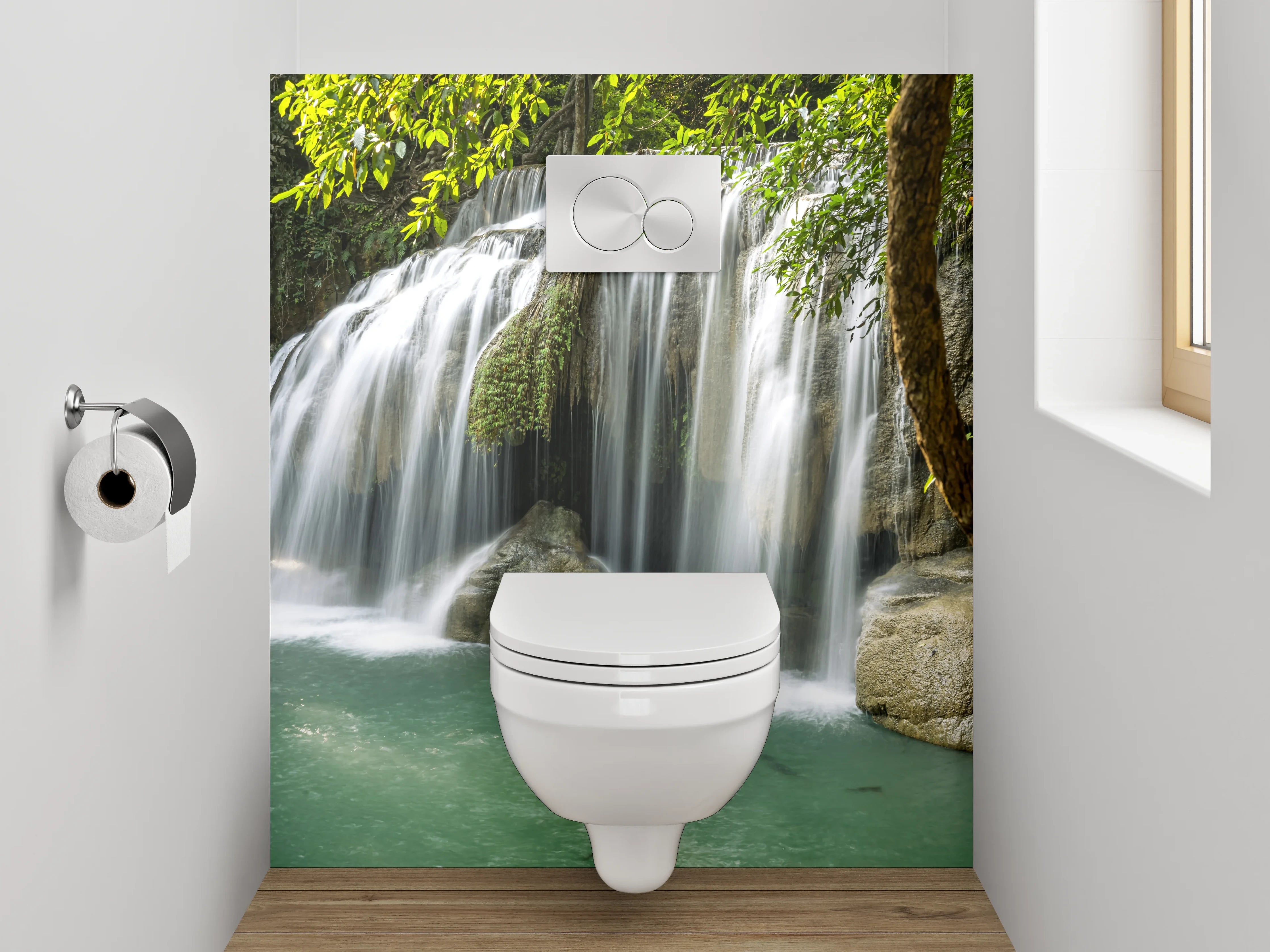 WC-Rückwand - Wasserfall Idylle Natur-Poster