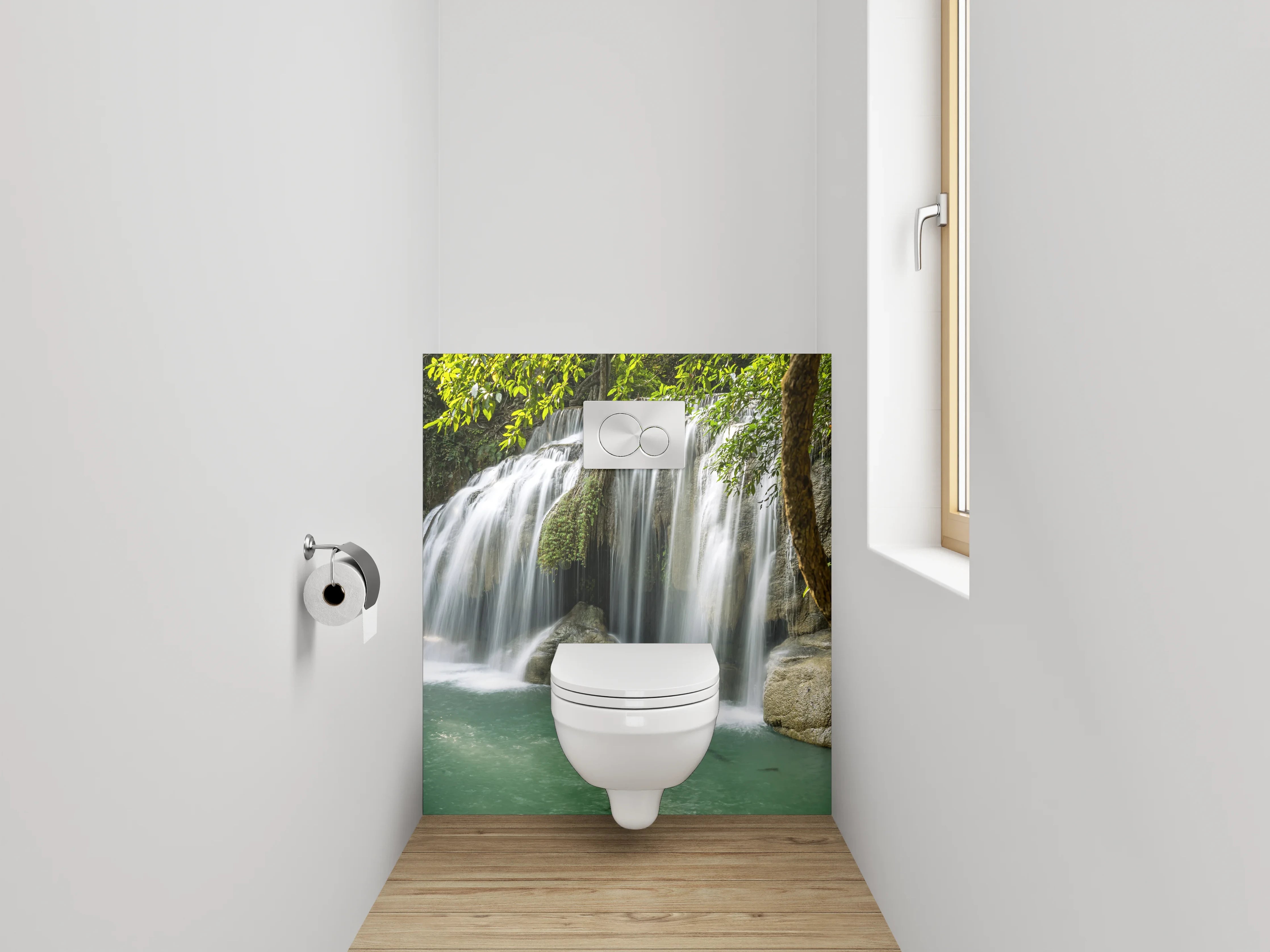 WC-Rückwand - Wasserfall Idylle Natur-Poster