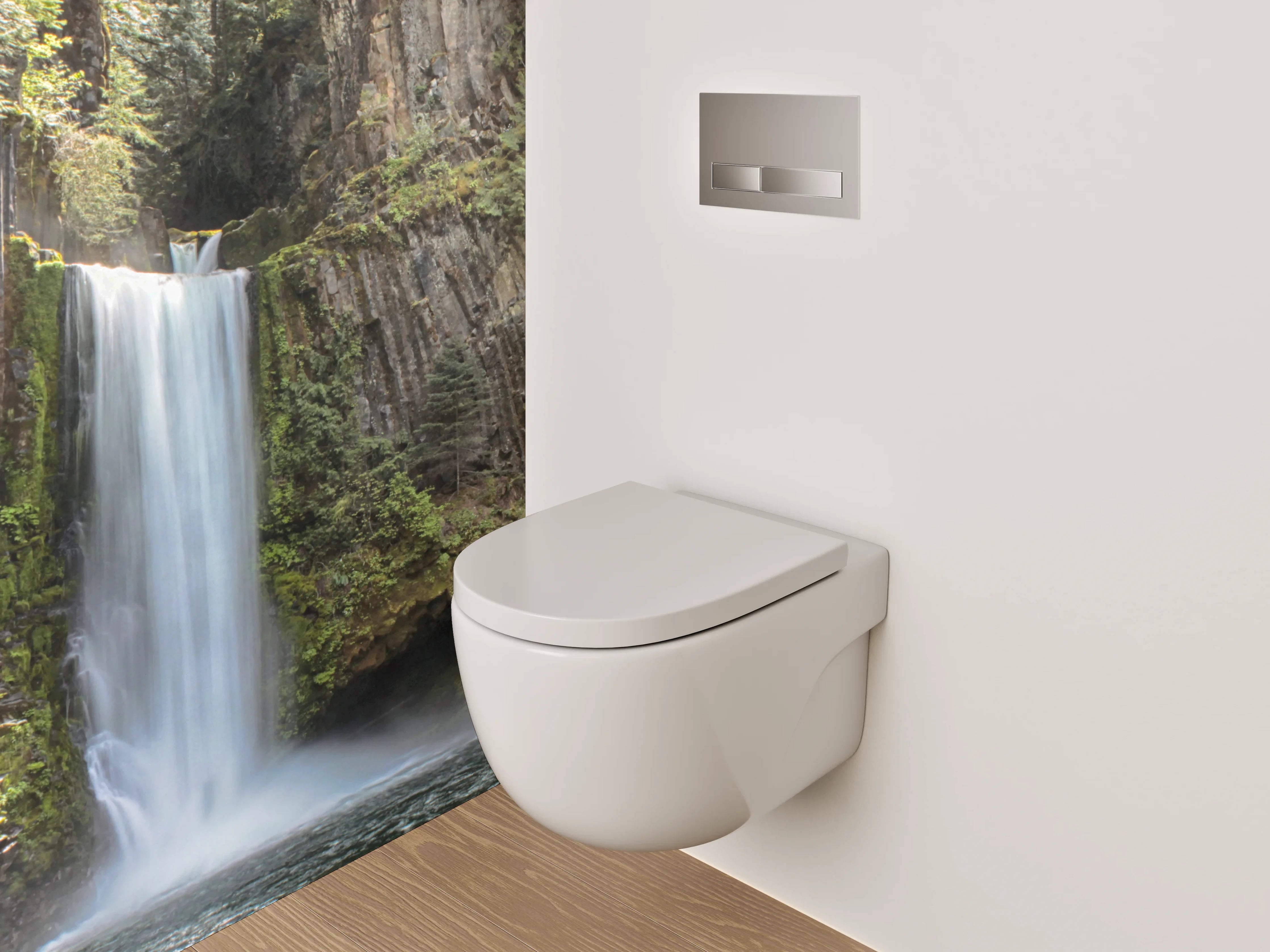 WC-Rückwand - Wasserfall Naturidylle Panorama