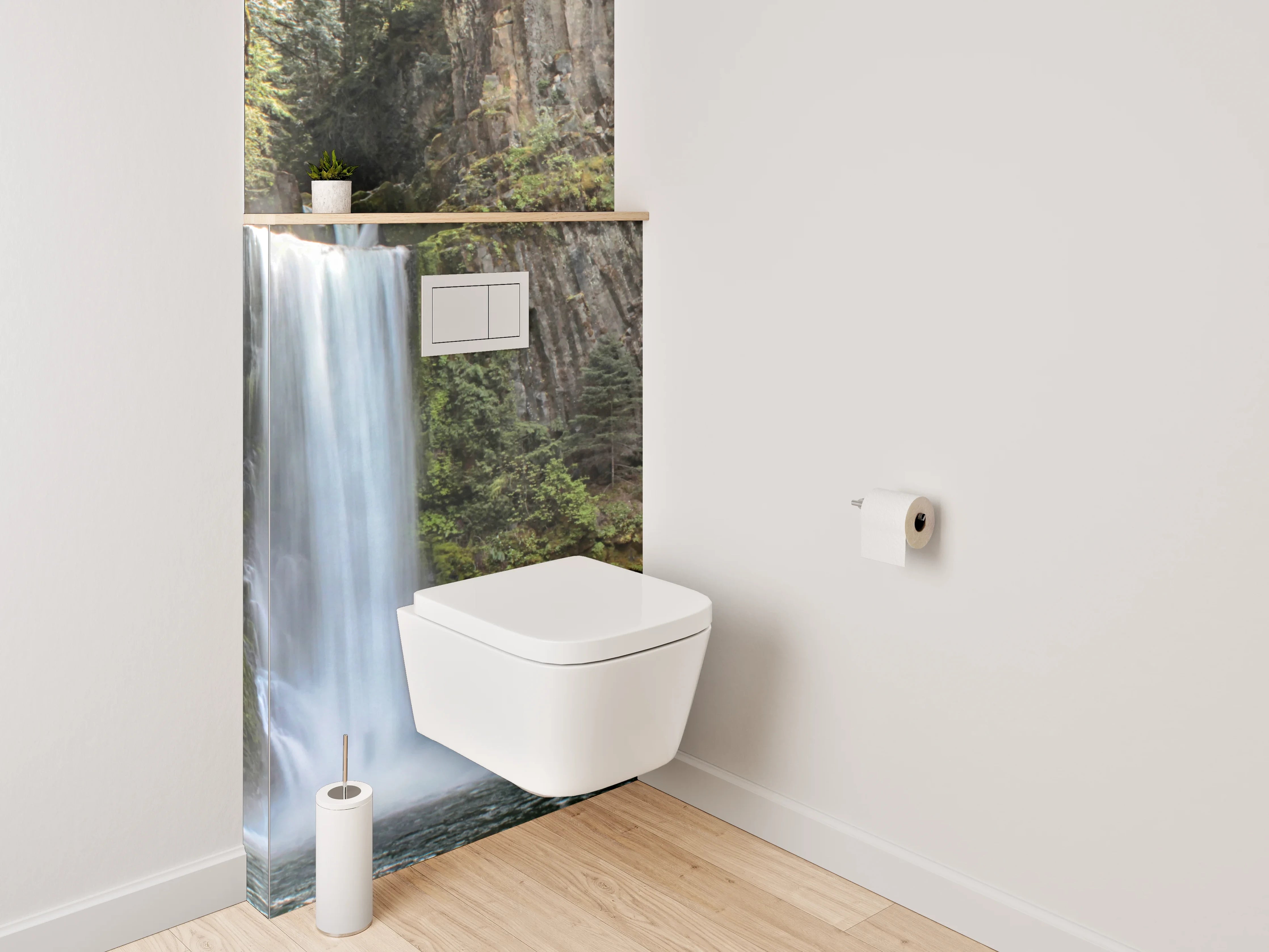 WC-Rückwand - Wasserfall Naturidylle Panorama
