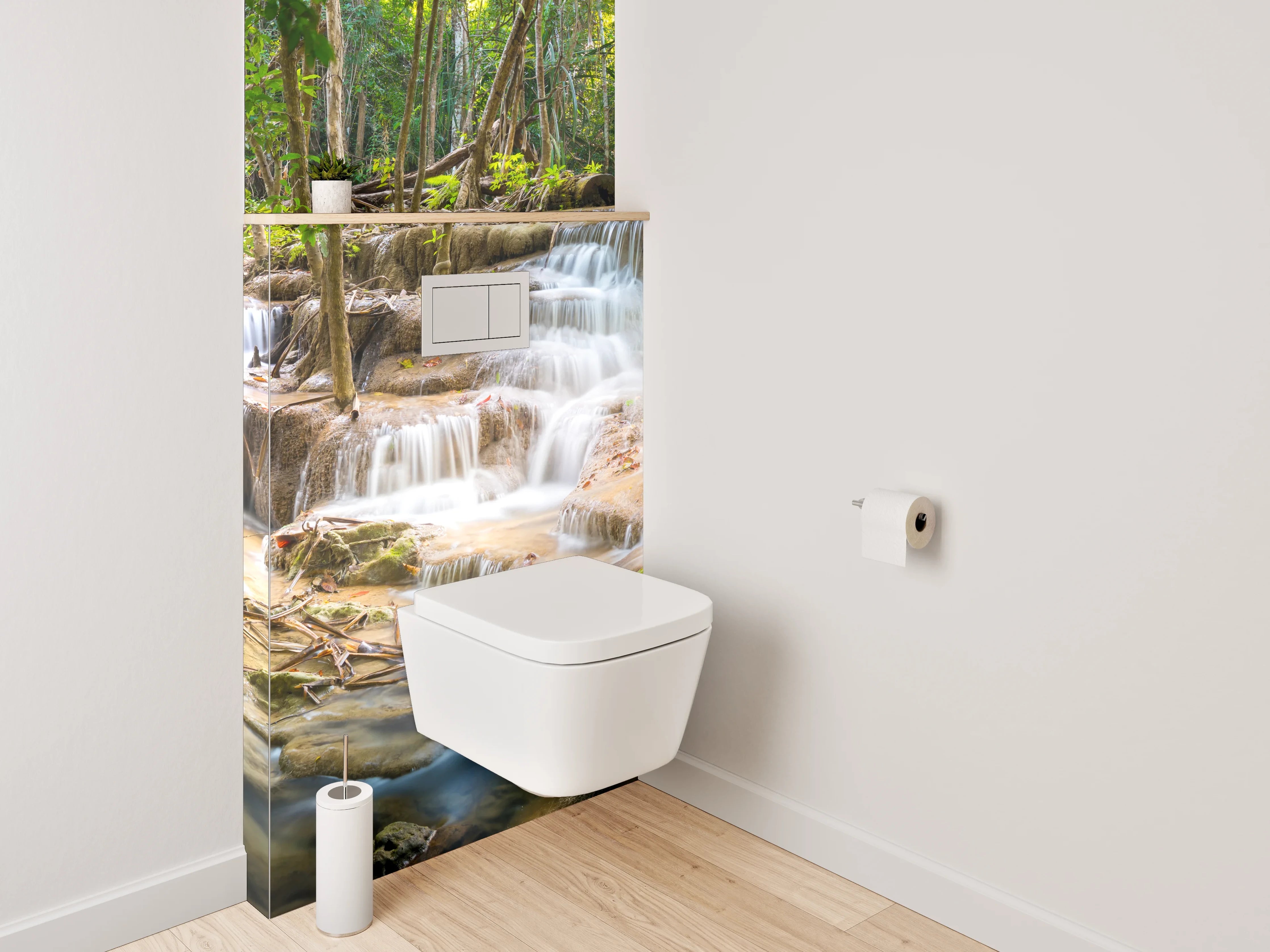 WC-Rückwand - Wasserfall im tropischen Regenwald