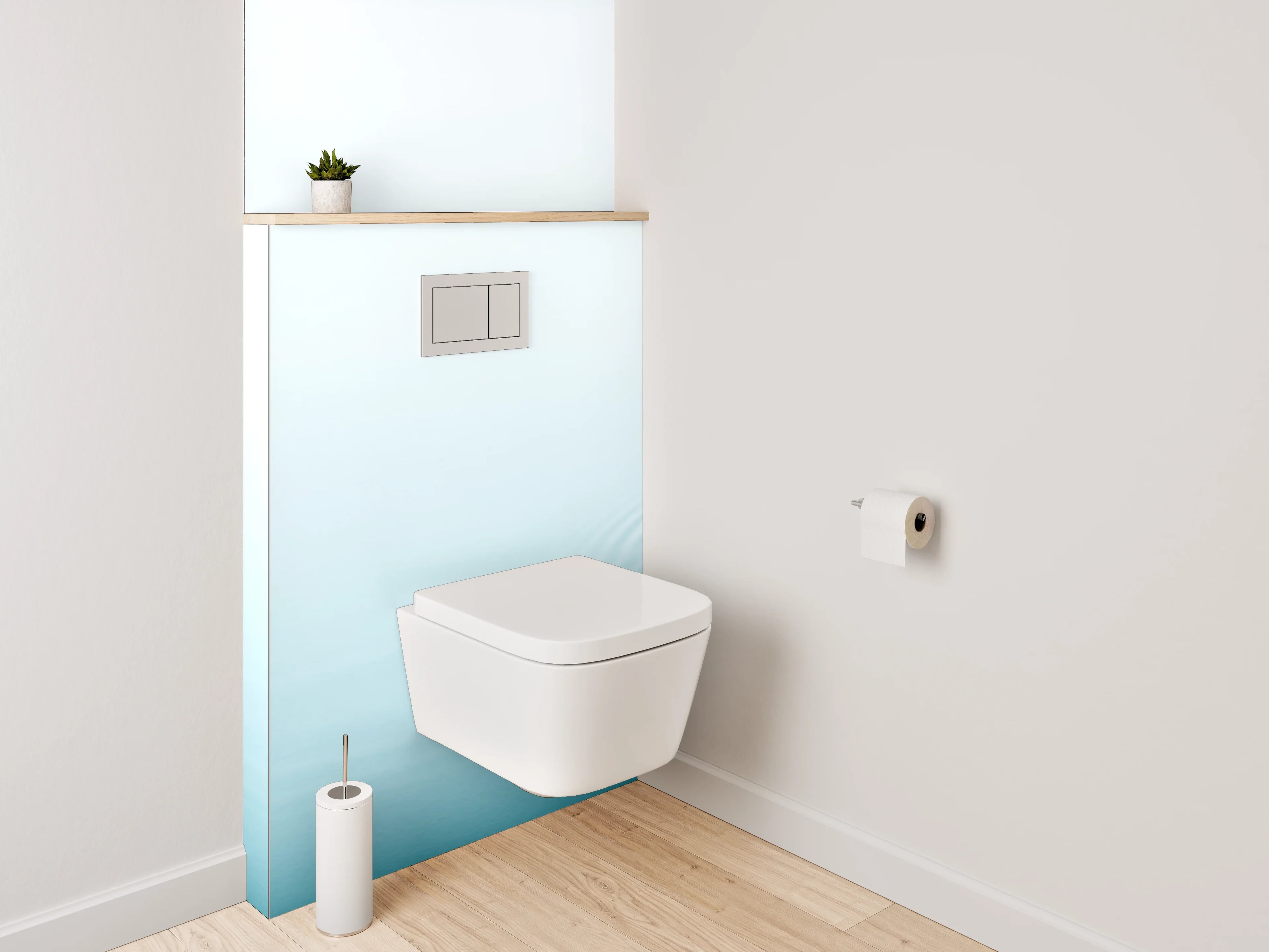 WC-Rückwand - Wassertropfen auf ruhiger Oberfläche