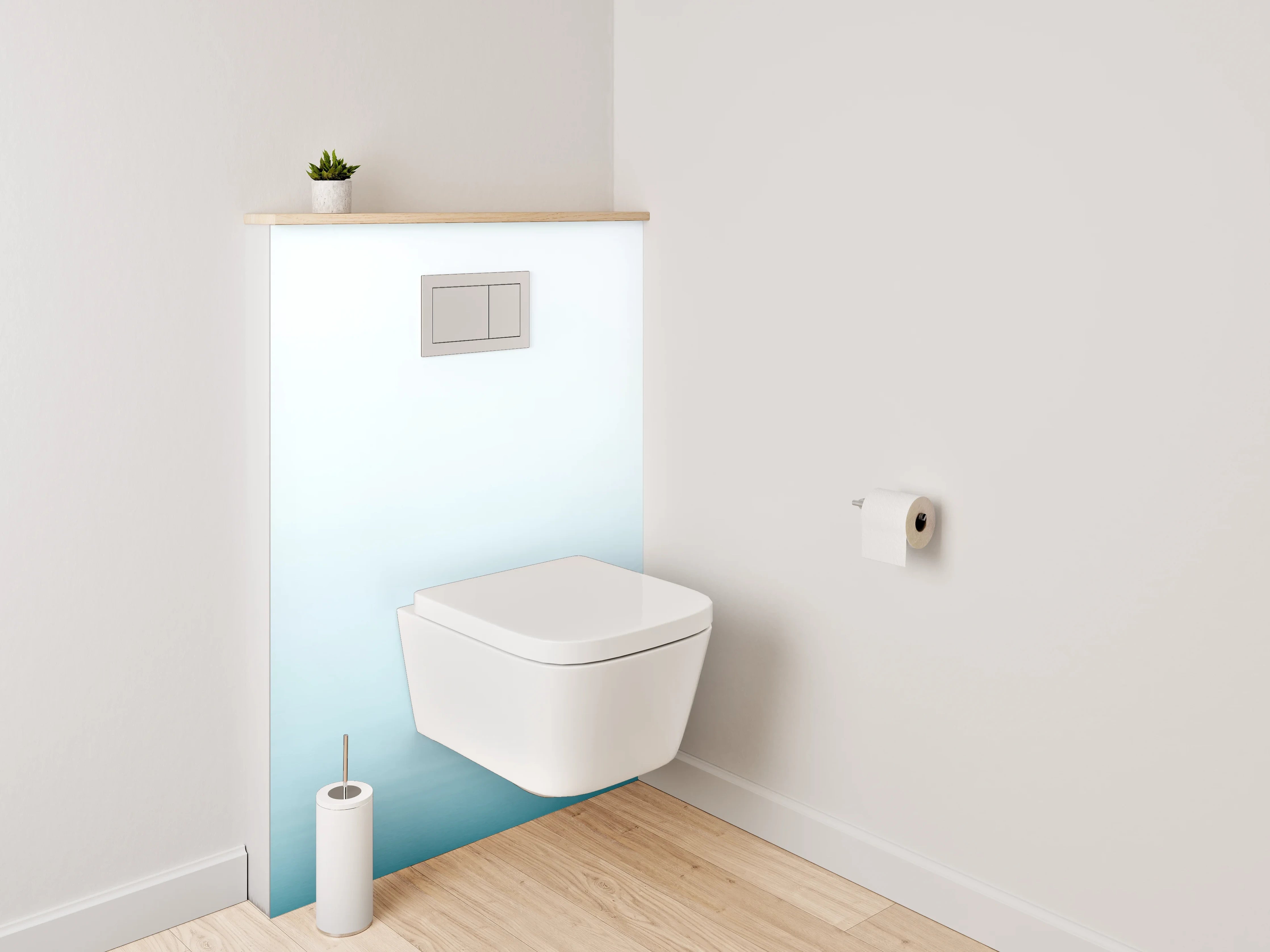 WC-Rückwand - Wassertropfen auf ruhiger Oberfläche