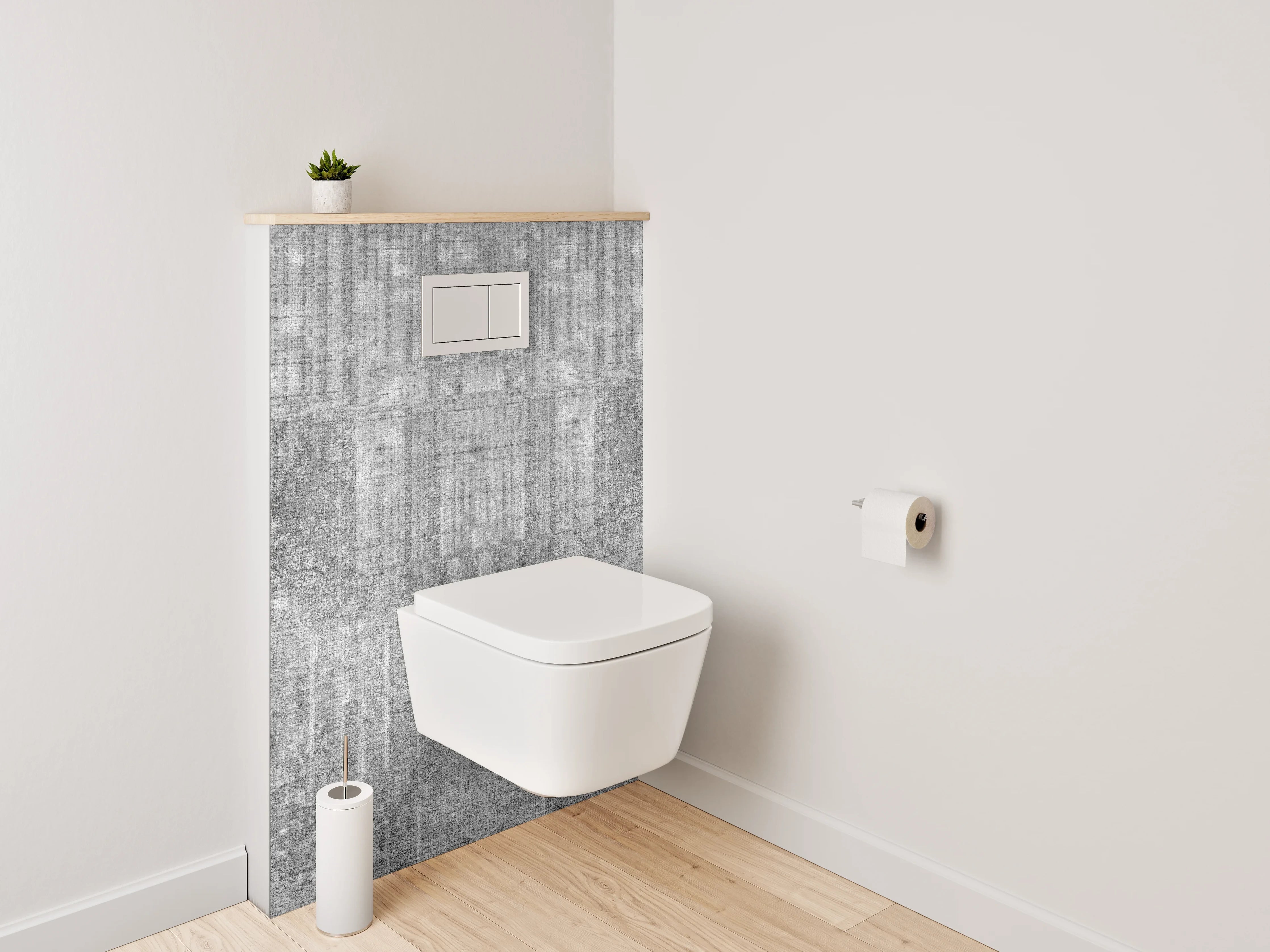 WC-Rückwand - Weiß-graue Marmorstruktur modern
