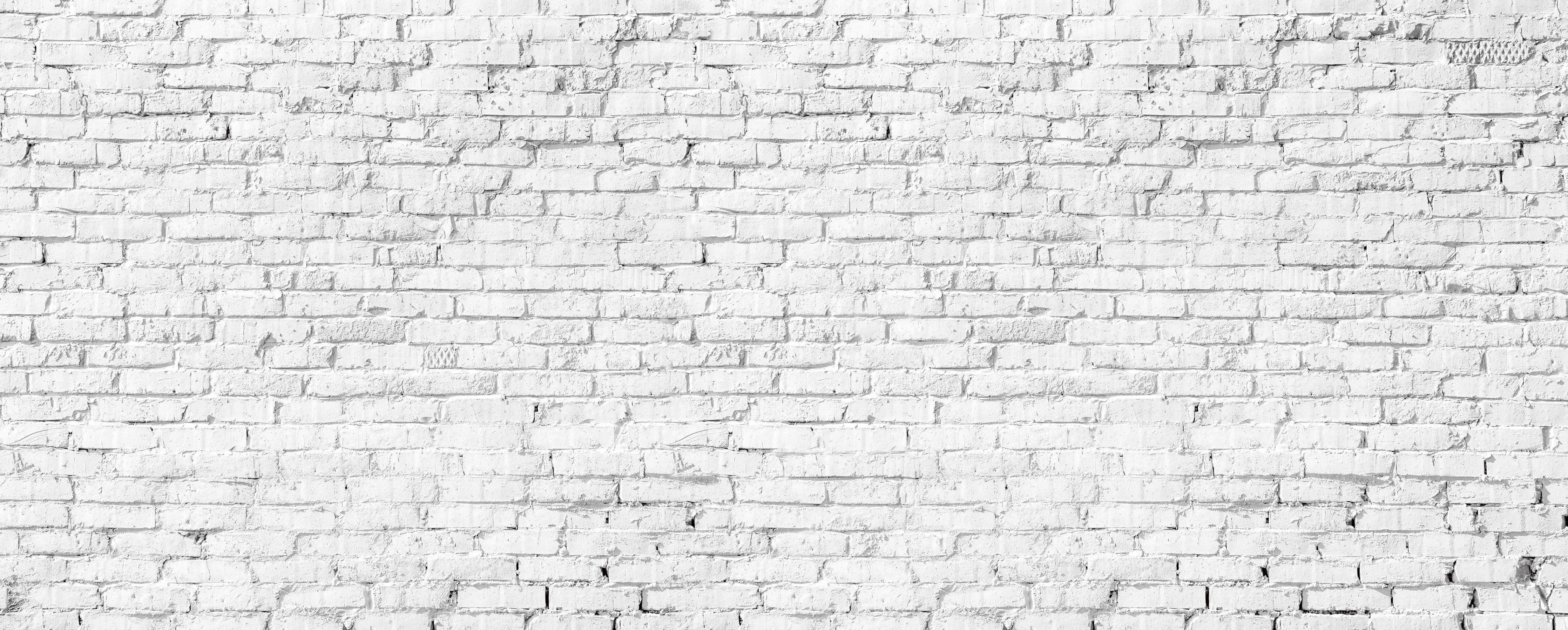 WC-Rückwand-Weiße Backsteinwand Fototapete