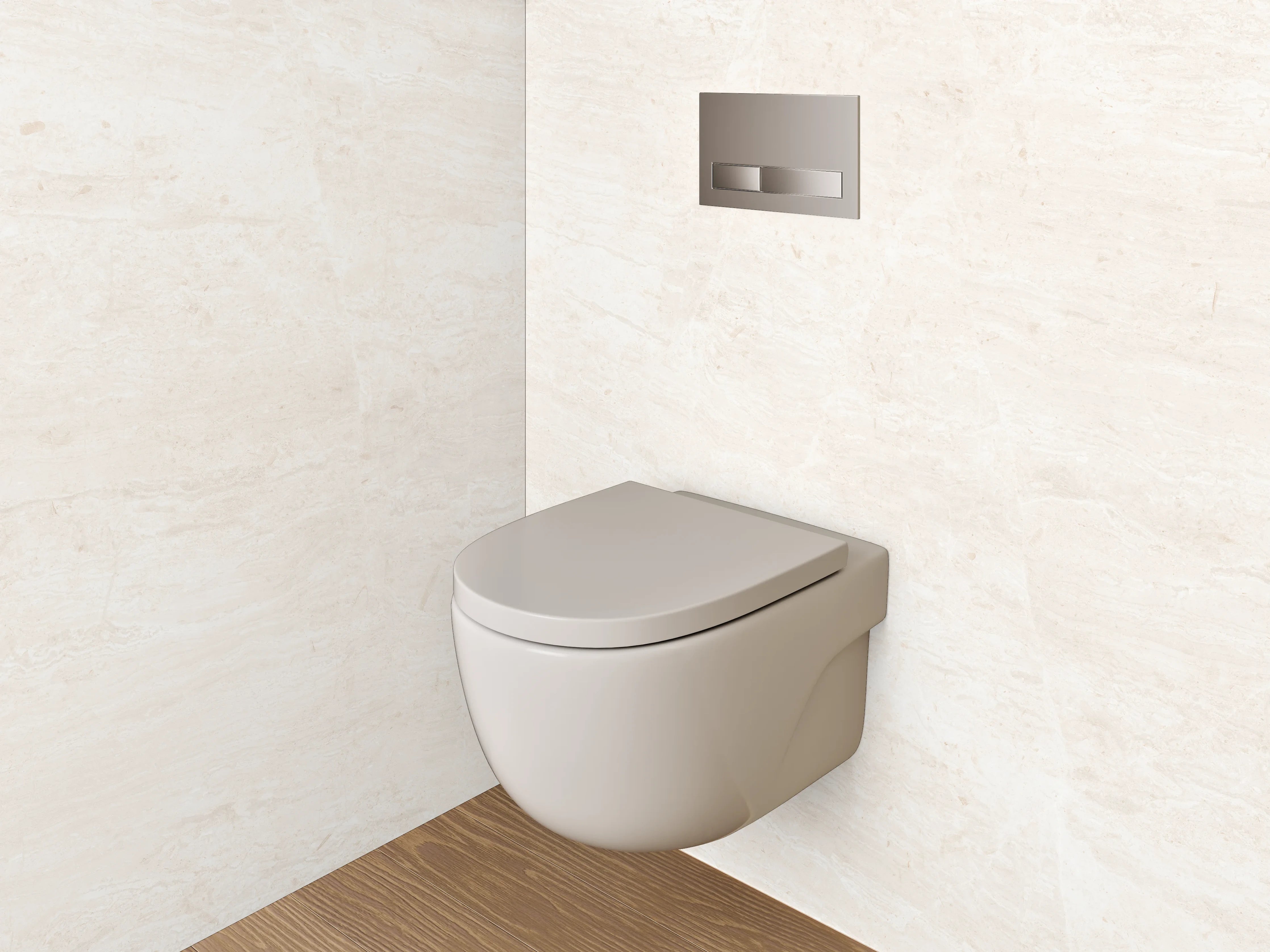 WC-Rückwand - Weiße Betonwand mit subtiler Struktur