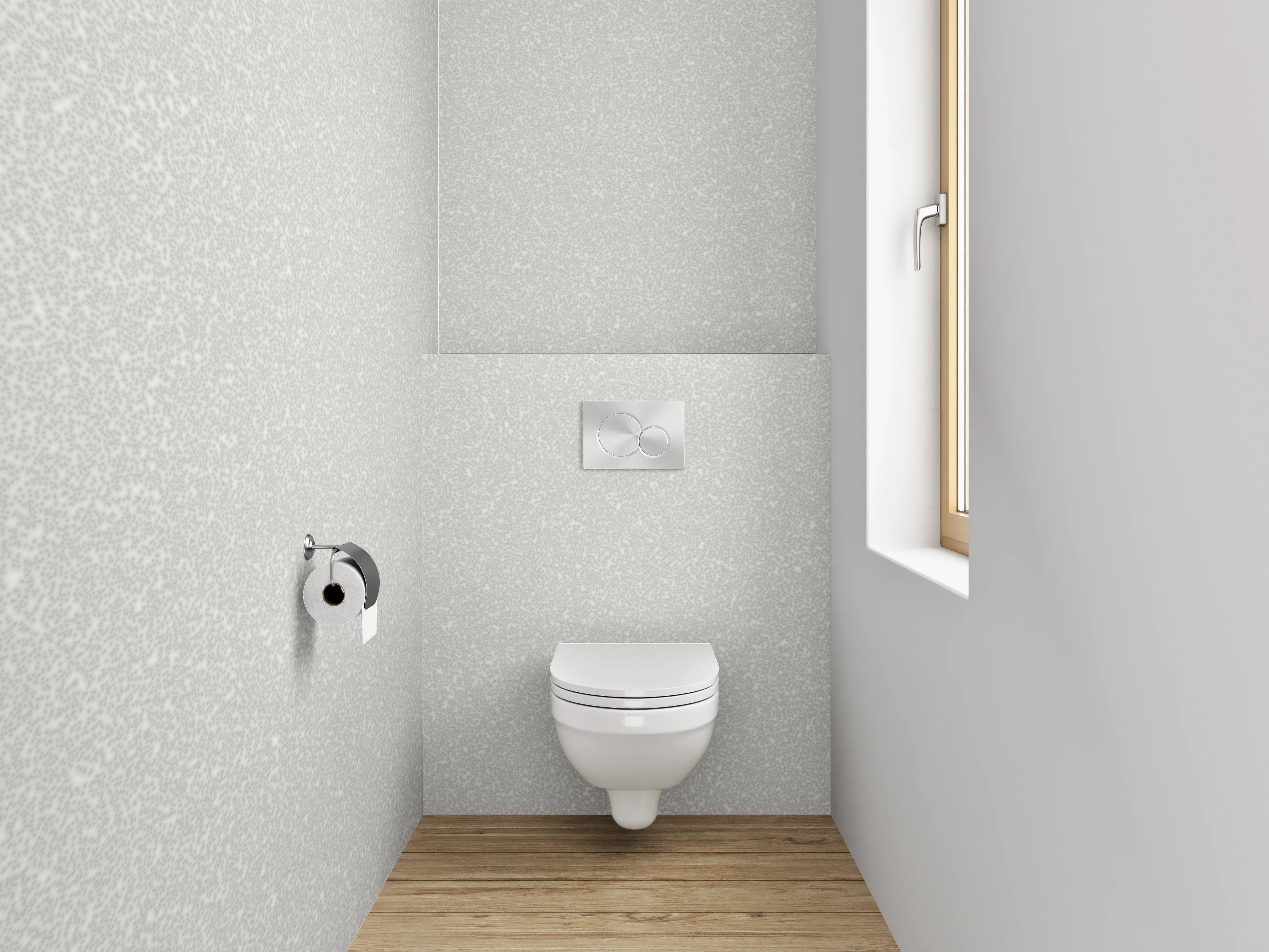 WC-Rückwand - Weiße Granit-Textur mit feinen Strukturen