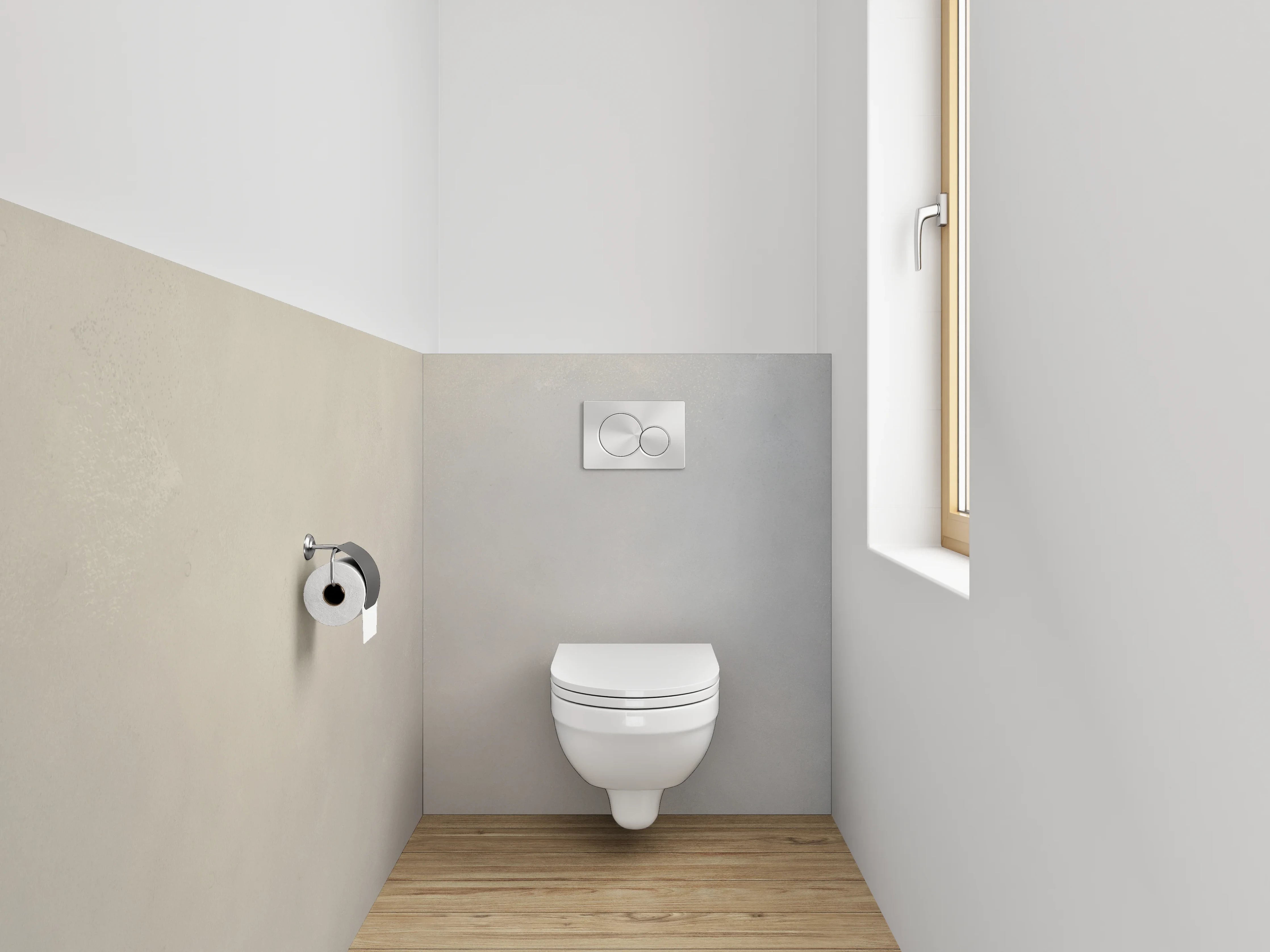 WC-Rückwand - Weiße Marmor-Textur mit feiner Struktur