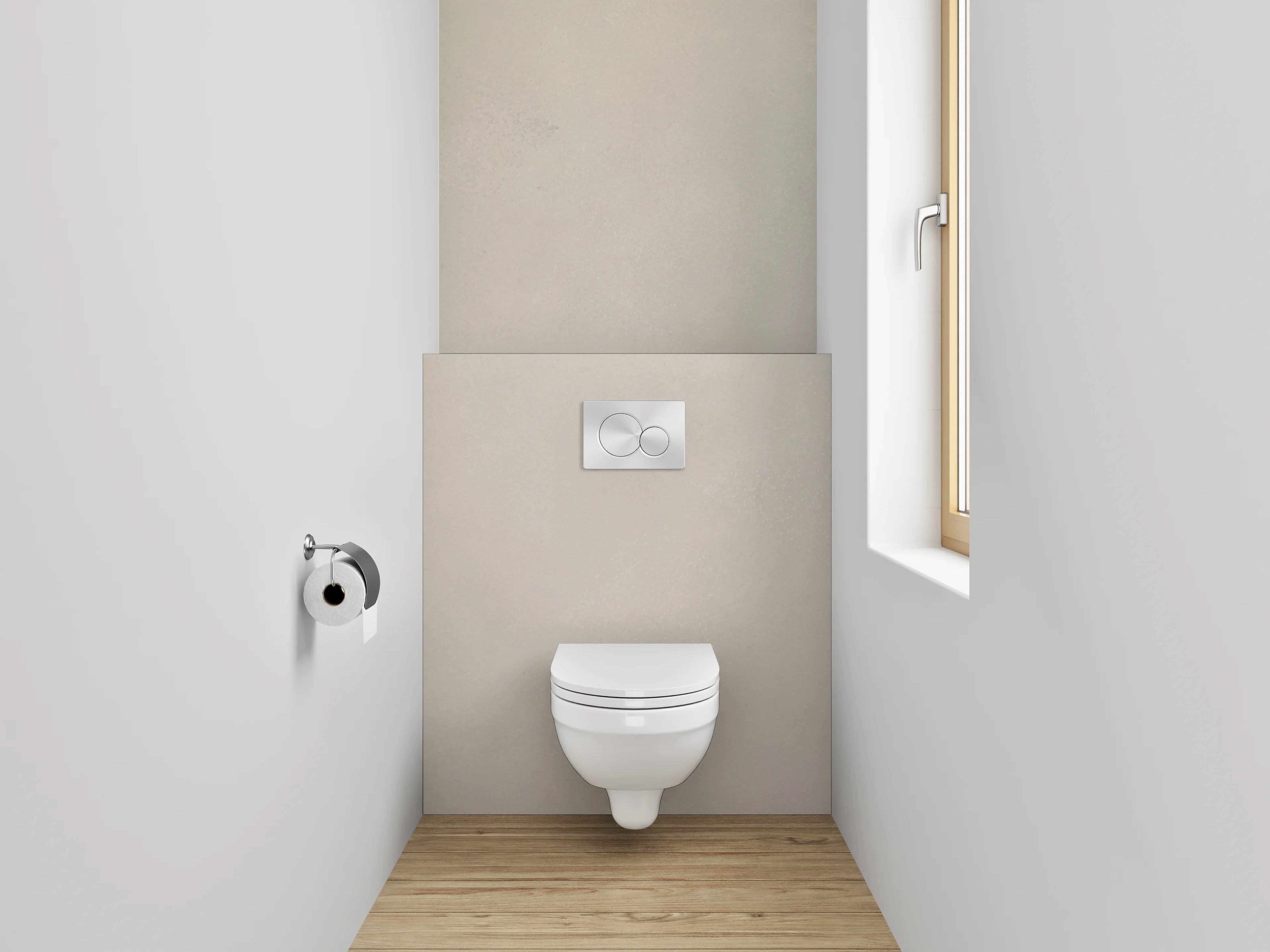 WC-Rückwand - Weiße Marmor-Textur mit feiner Struktur