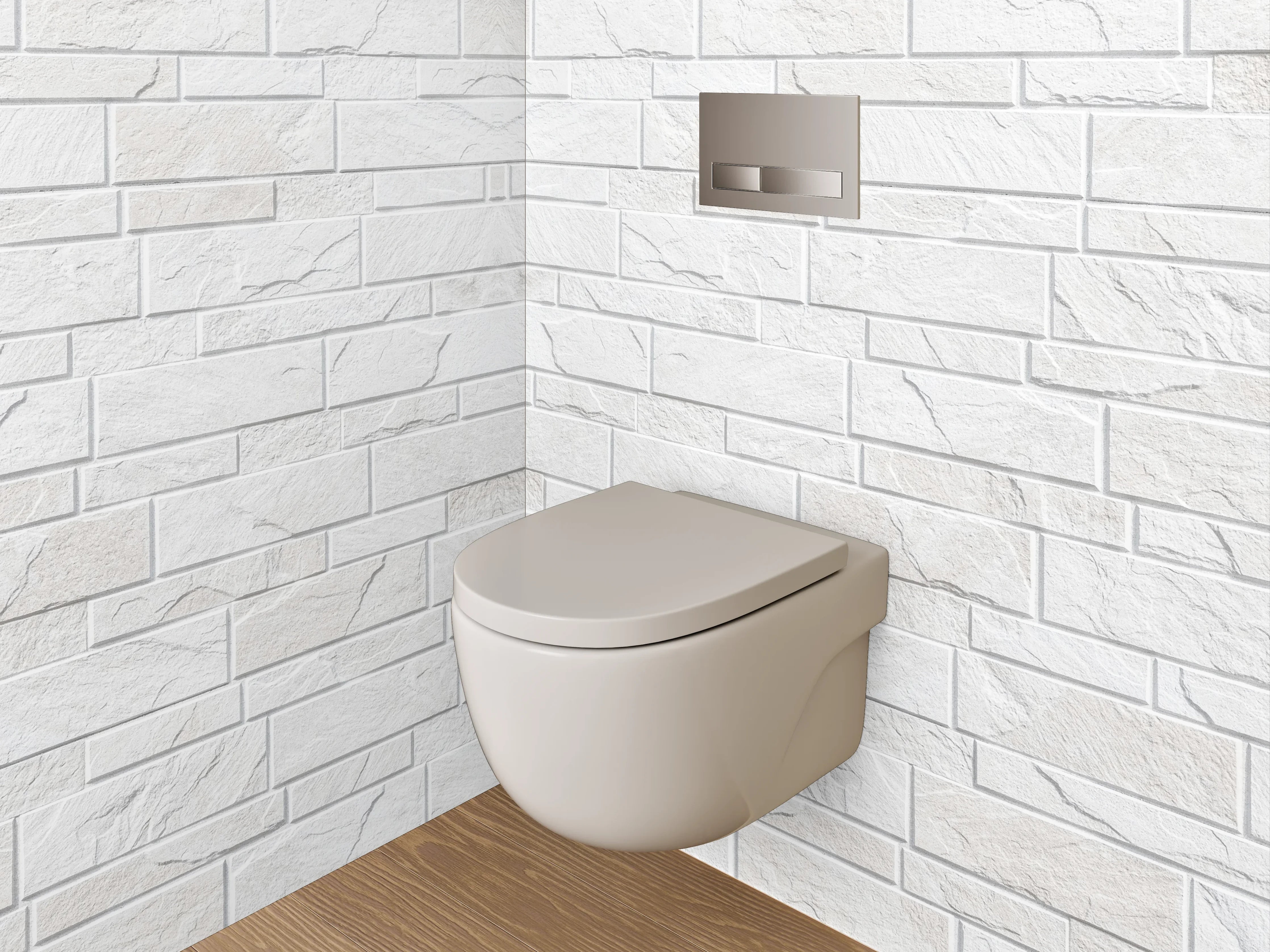 WC-Rückwand - Weiße Marmorwand mit feiner Struktur