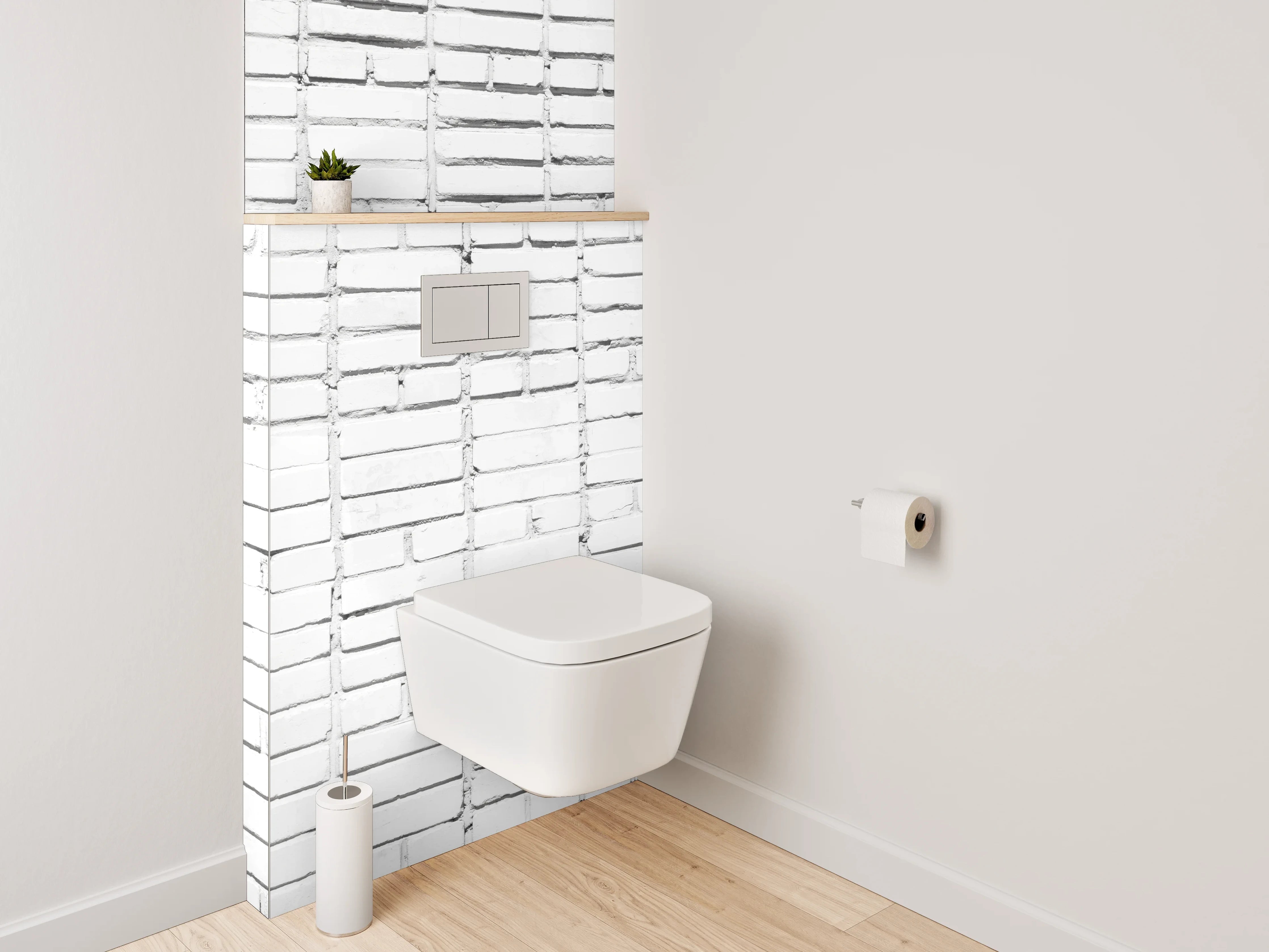 WC-Rückwand - Weiße Mosaikoptik Fliesenstruktur