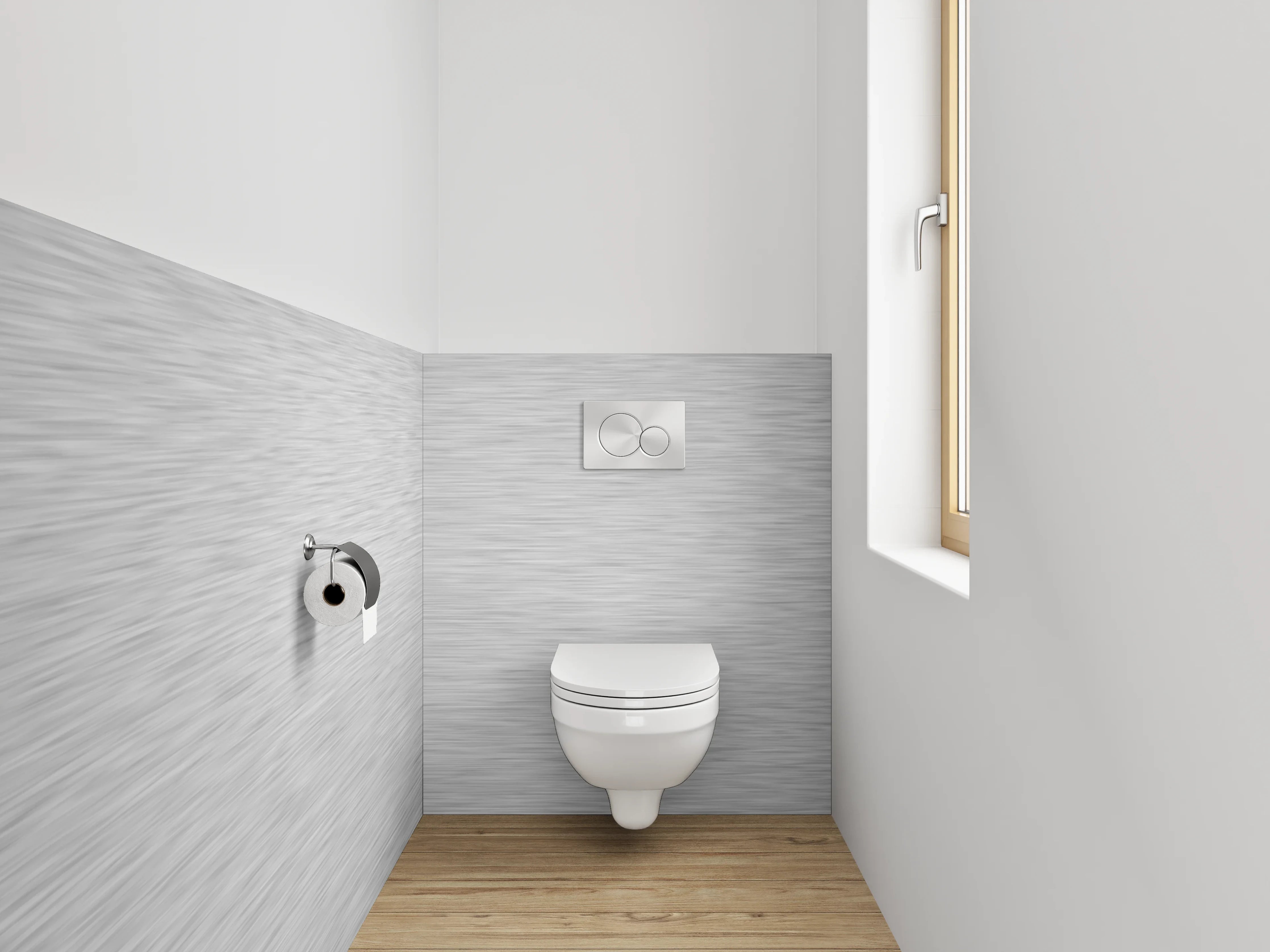 WC-Rückwand - Weiße Struktur-Optik minimalistisch