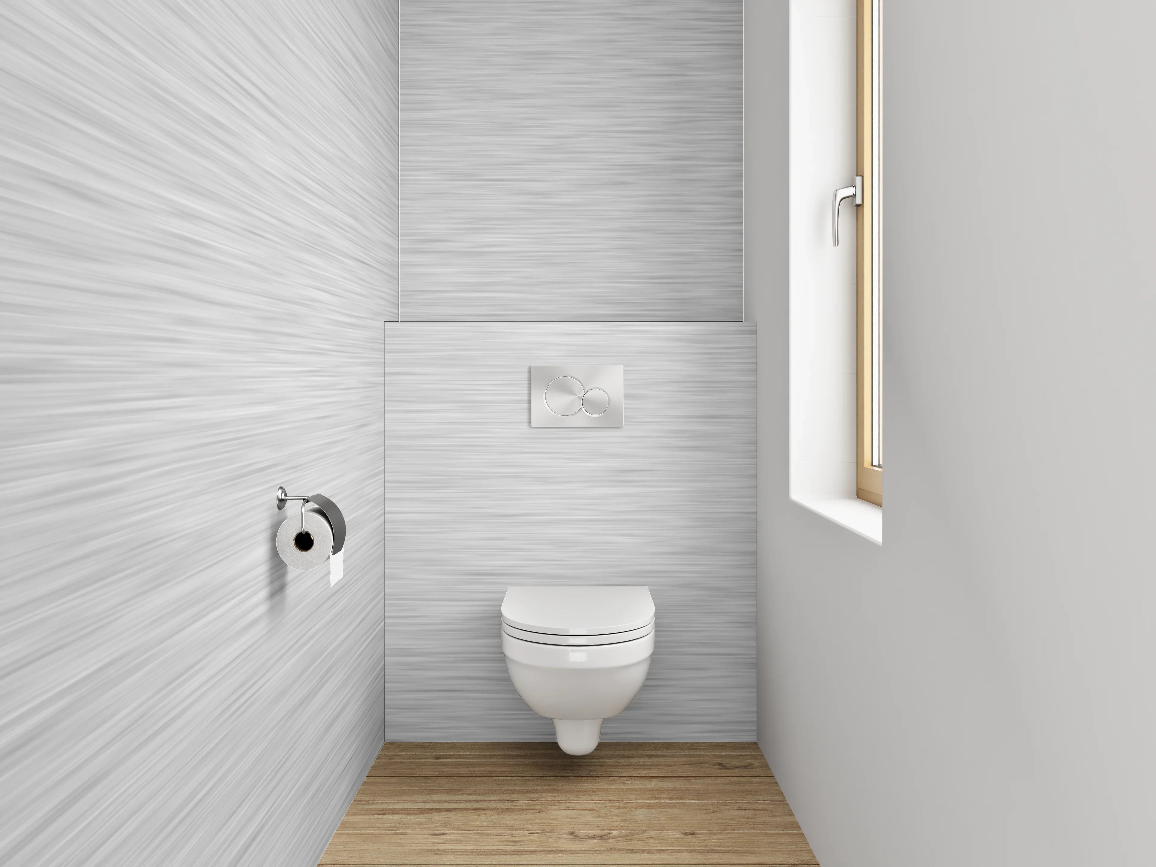 WC-Rückwand - Weiße Struktur-Optik minimalistisch