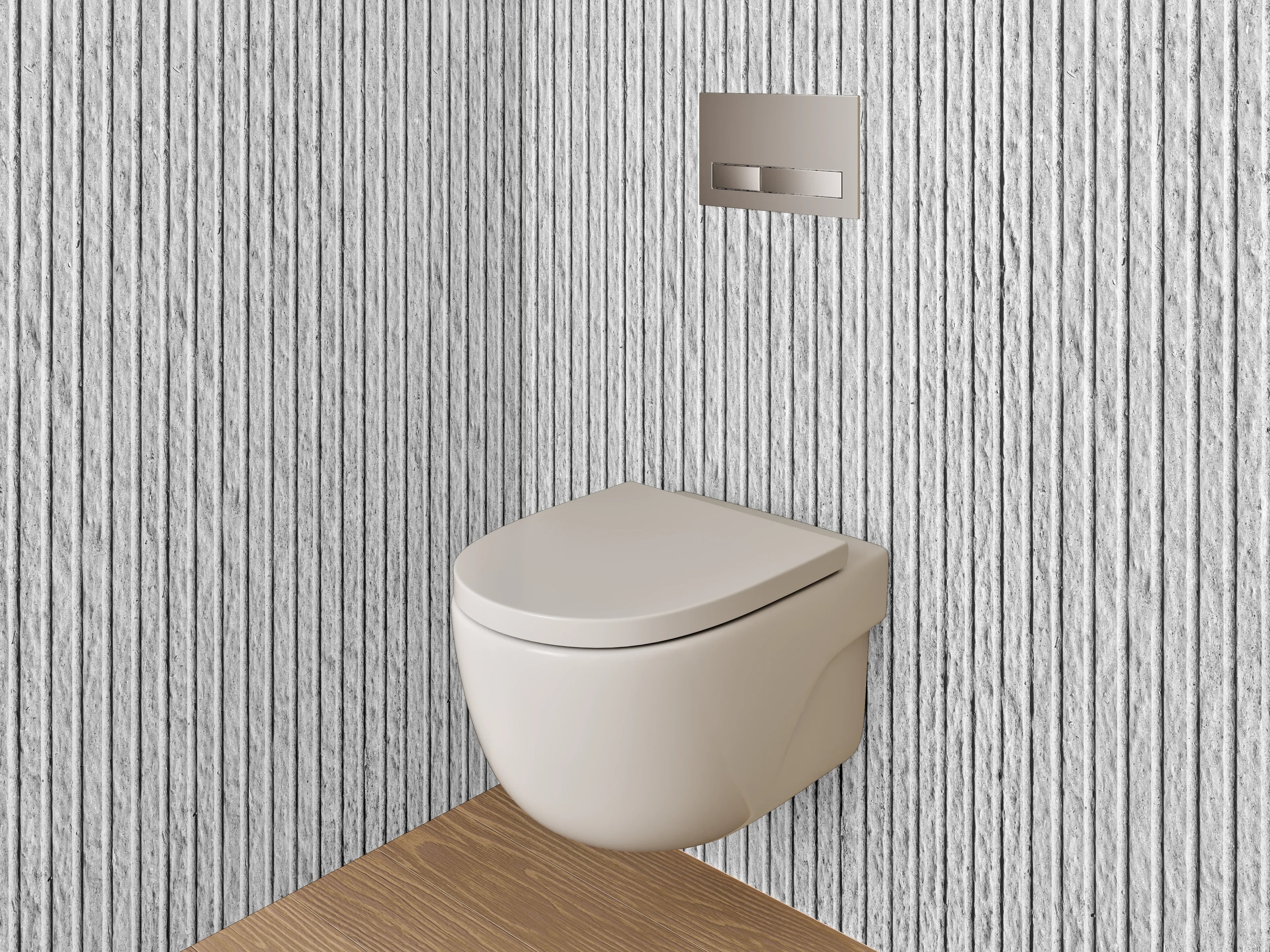 WC-Rückwand - Weiße feine Linienstruktur modern