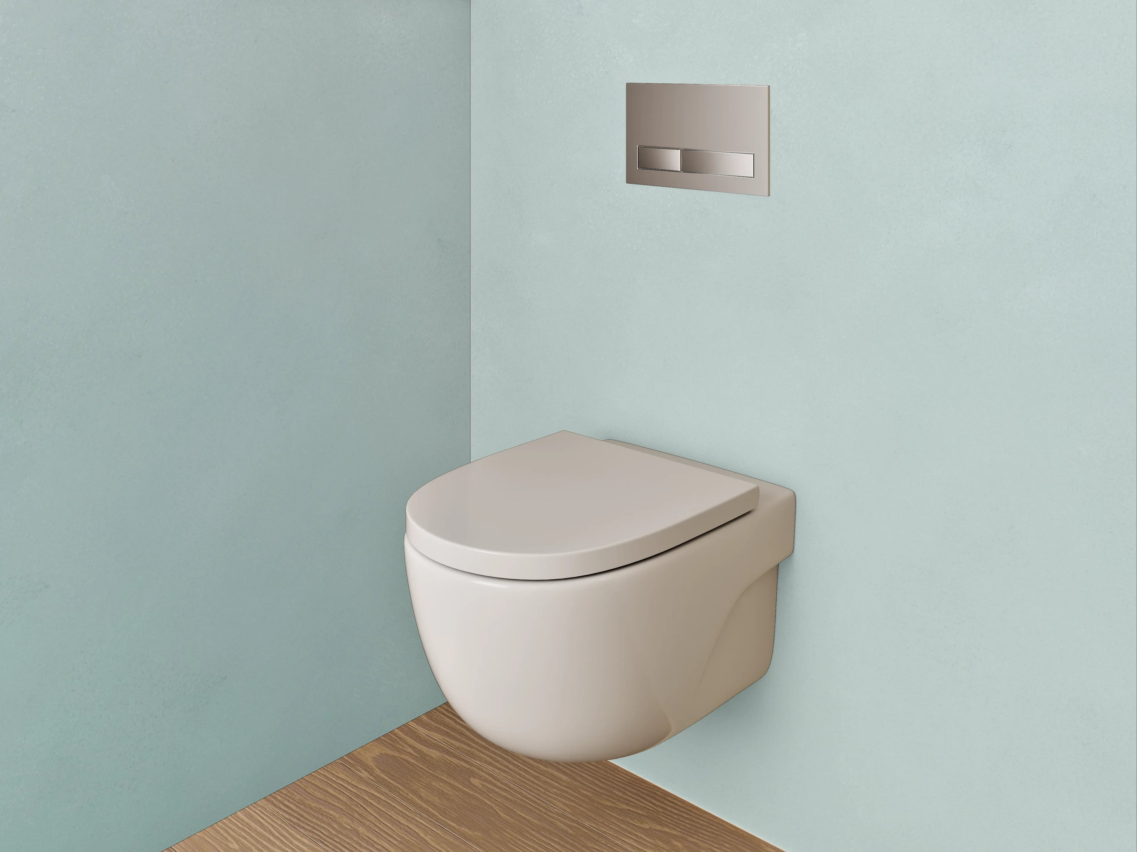 WC-Rückwand - Weiße minimalistische Marmoroptik
