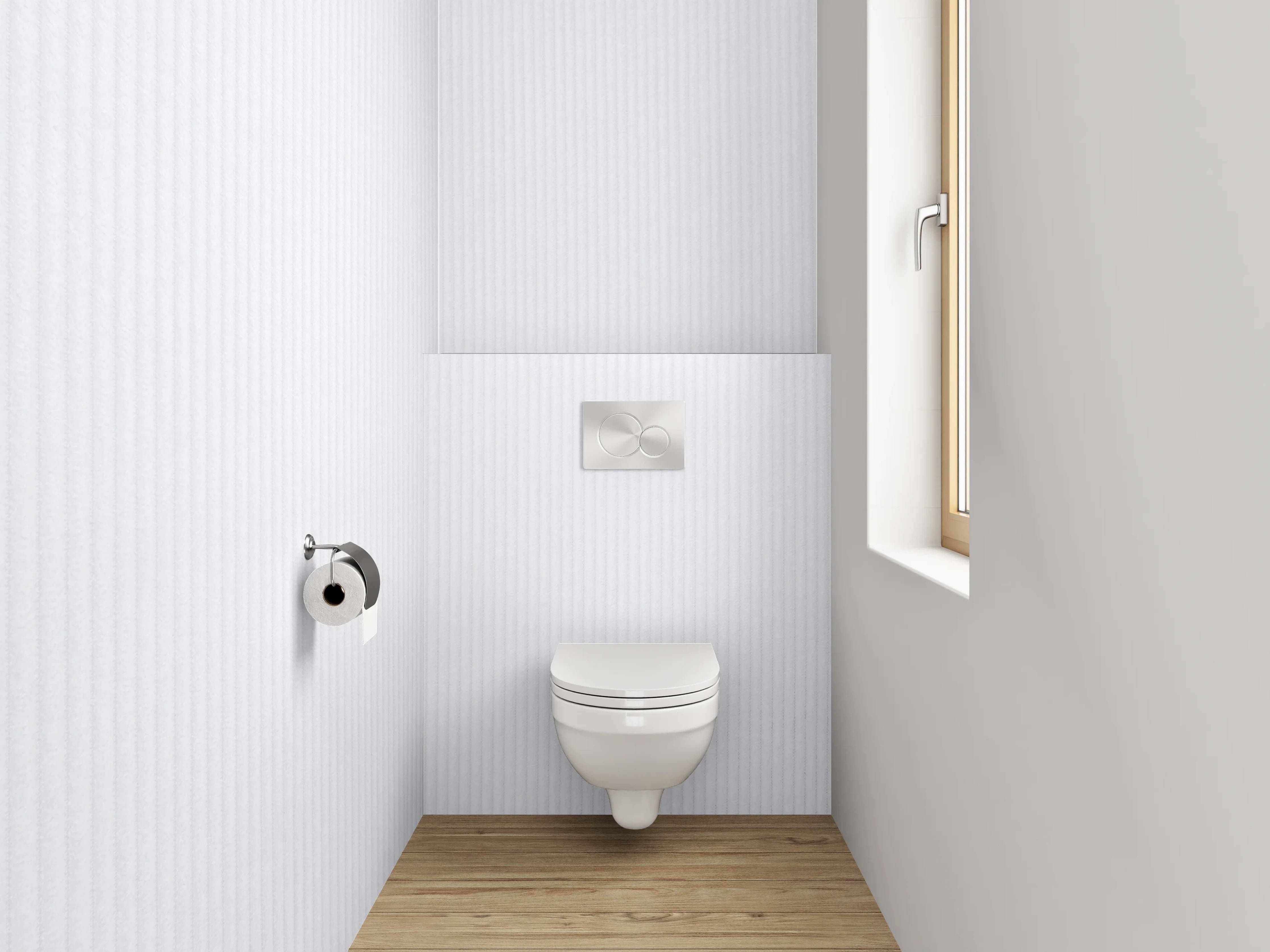 WC-Rückwand - Weiße minimalistische Struktur Oberfläche
