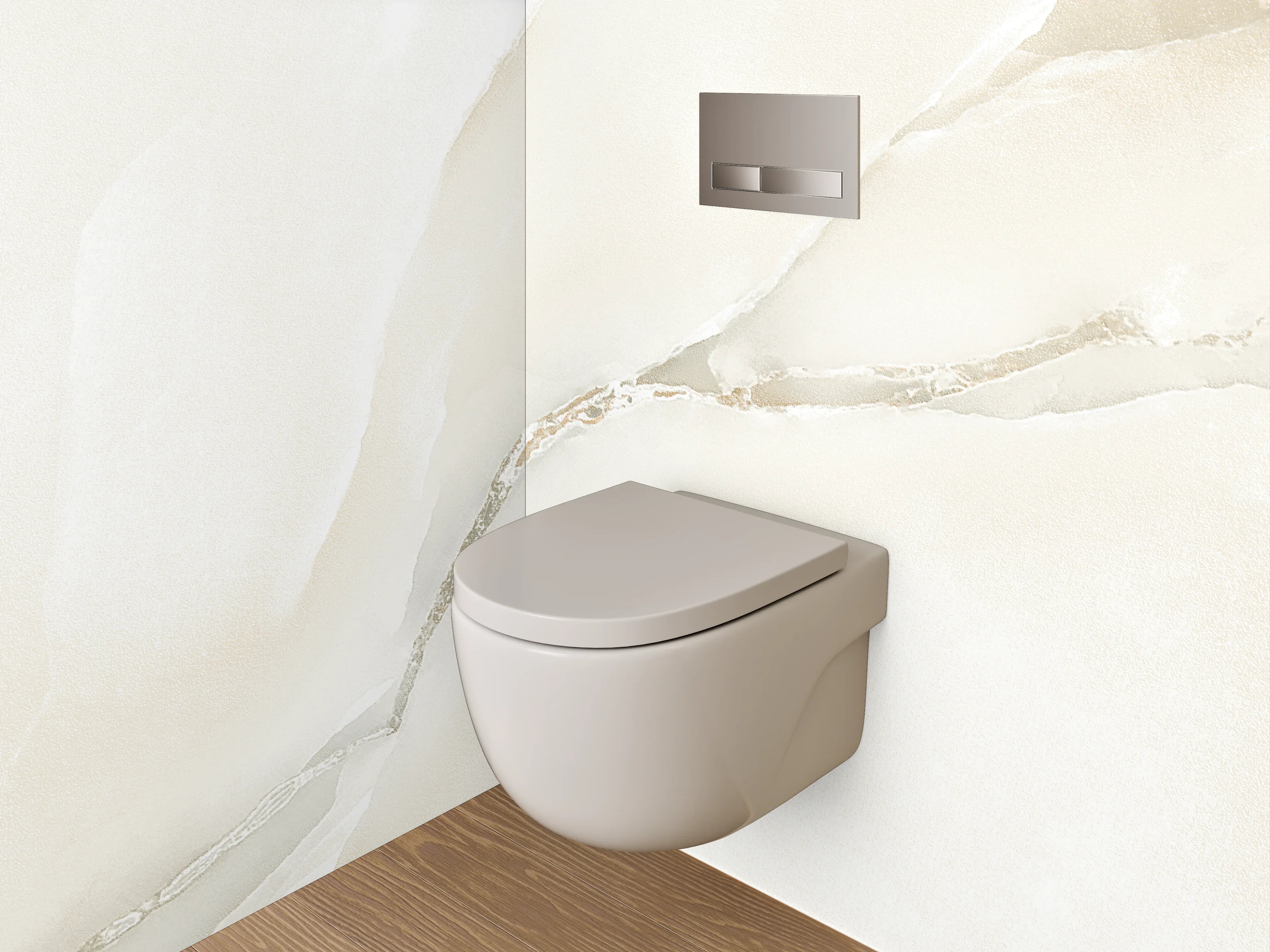 WC-Rückwand - Weißer Marmor mit zarten Adern