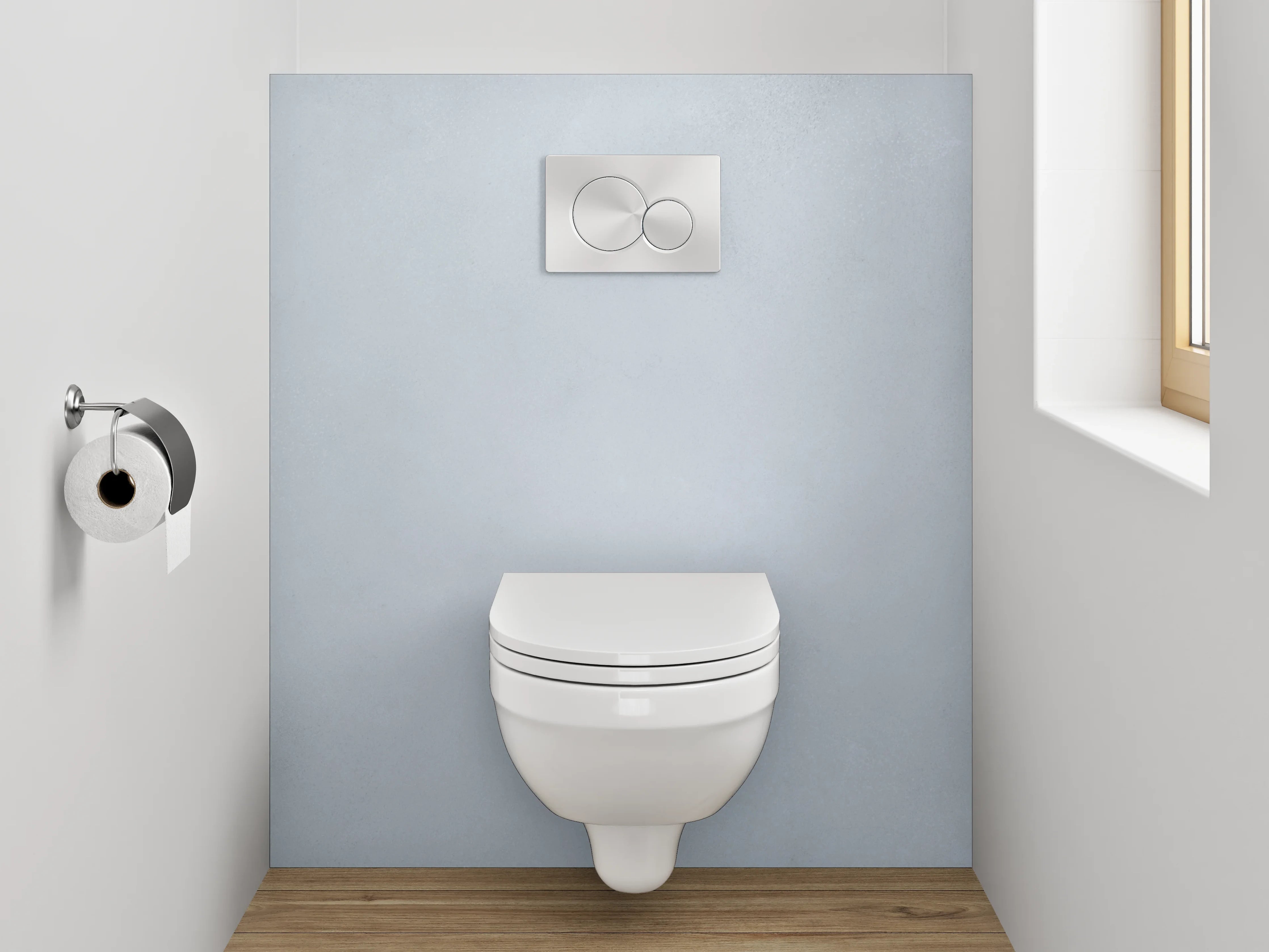WC-Rückwand - Weißes Grau-Muster