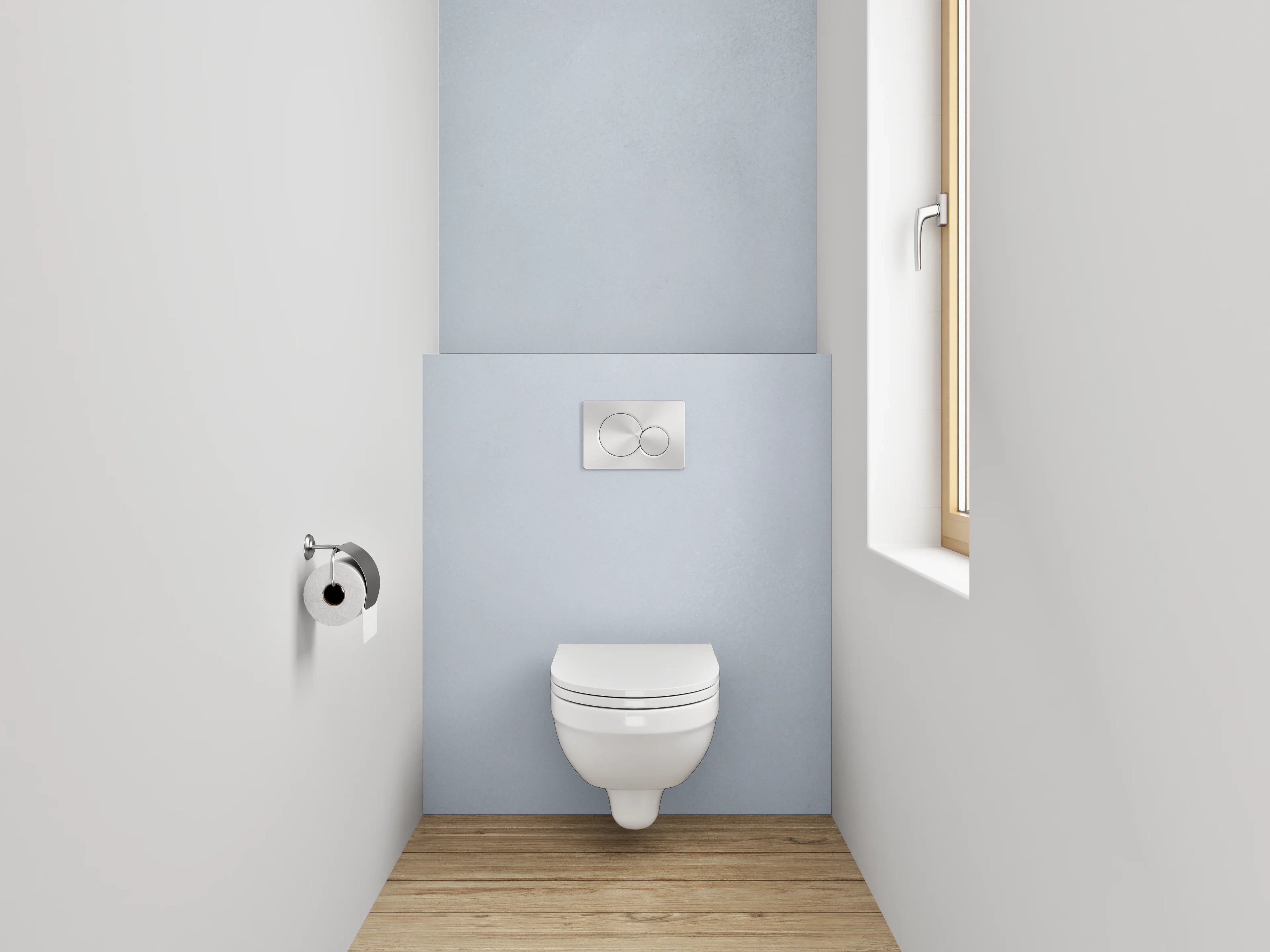 WC-Rückwand - Weißes Grau-Muster