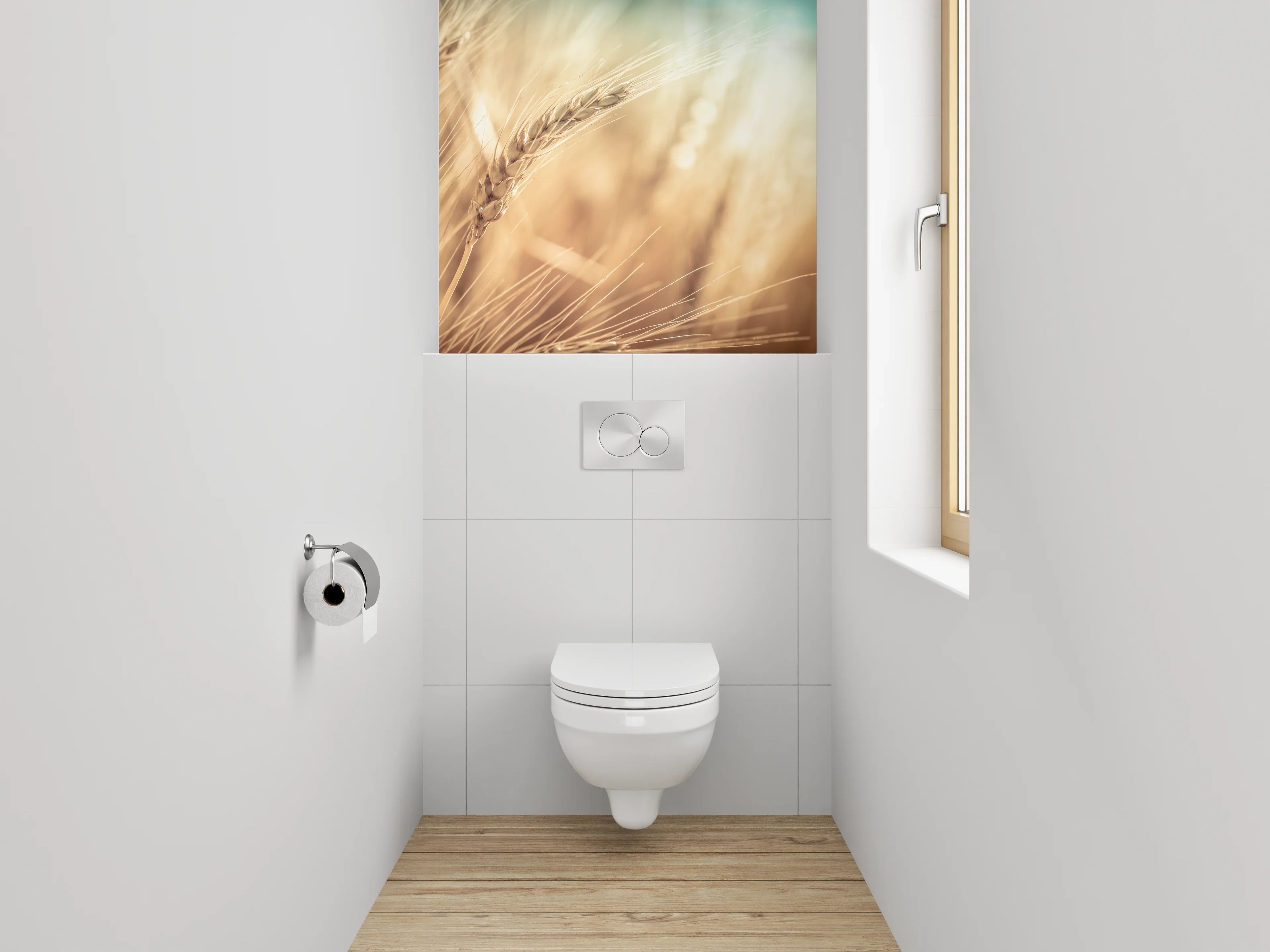 WC-Rückwand - Weizenfeld im Sonnenlicht – Natur Deko