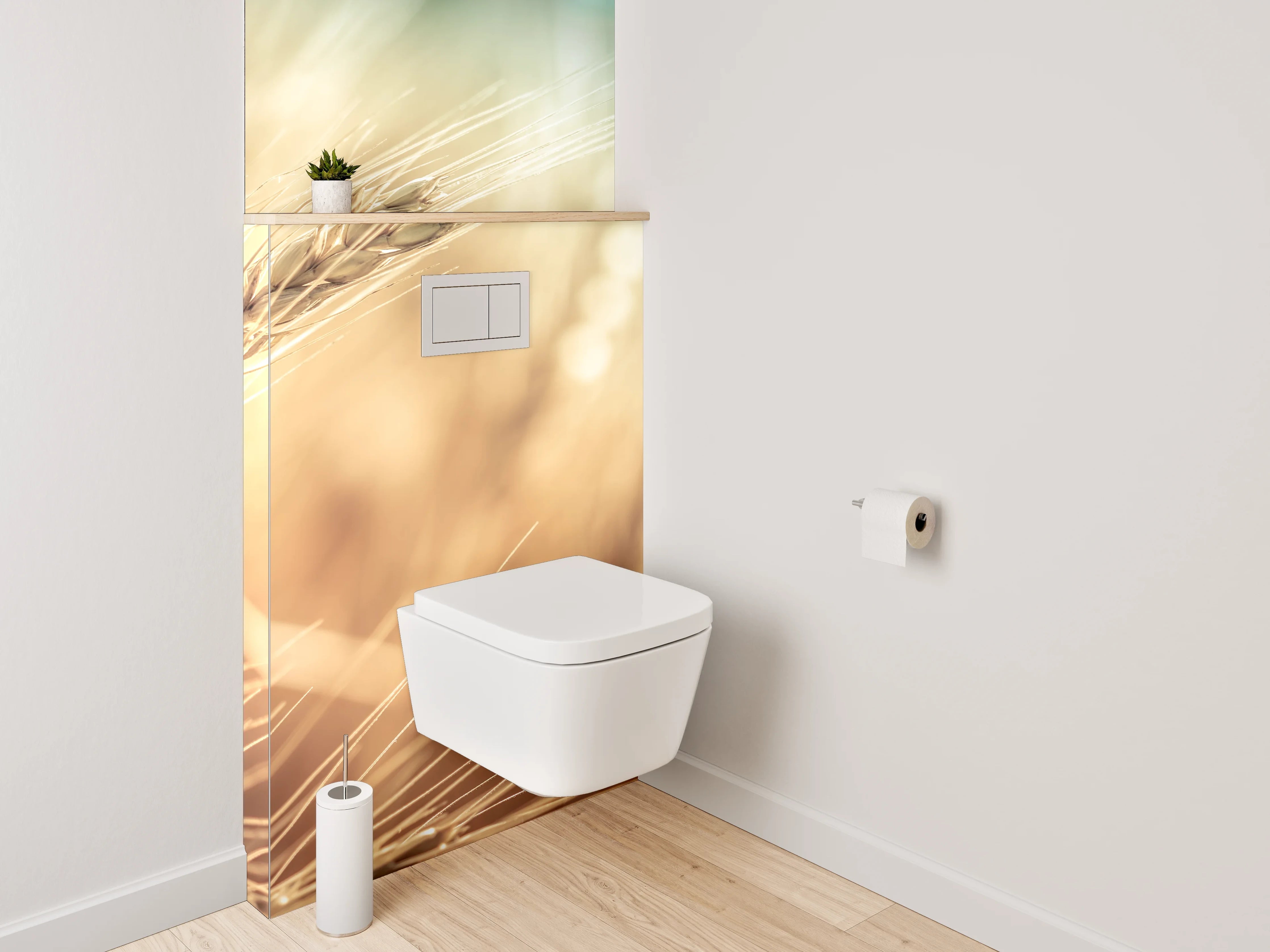 WC-Rückwand - Weizenfeld im Sonnenlicht – Natur Deko