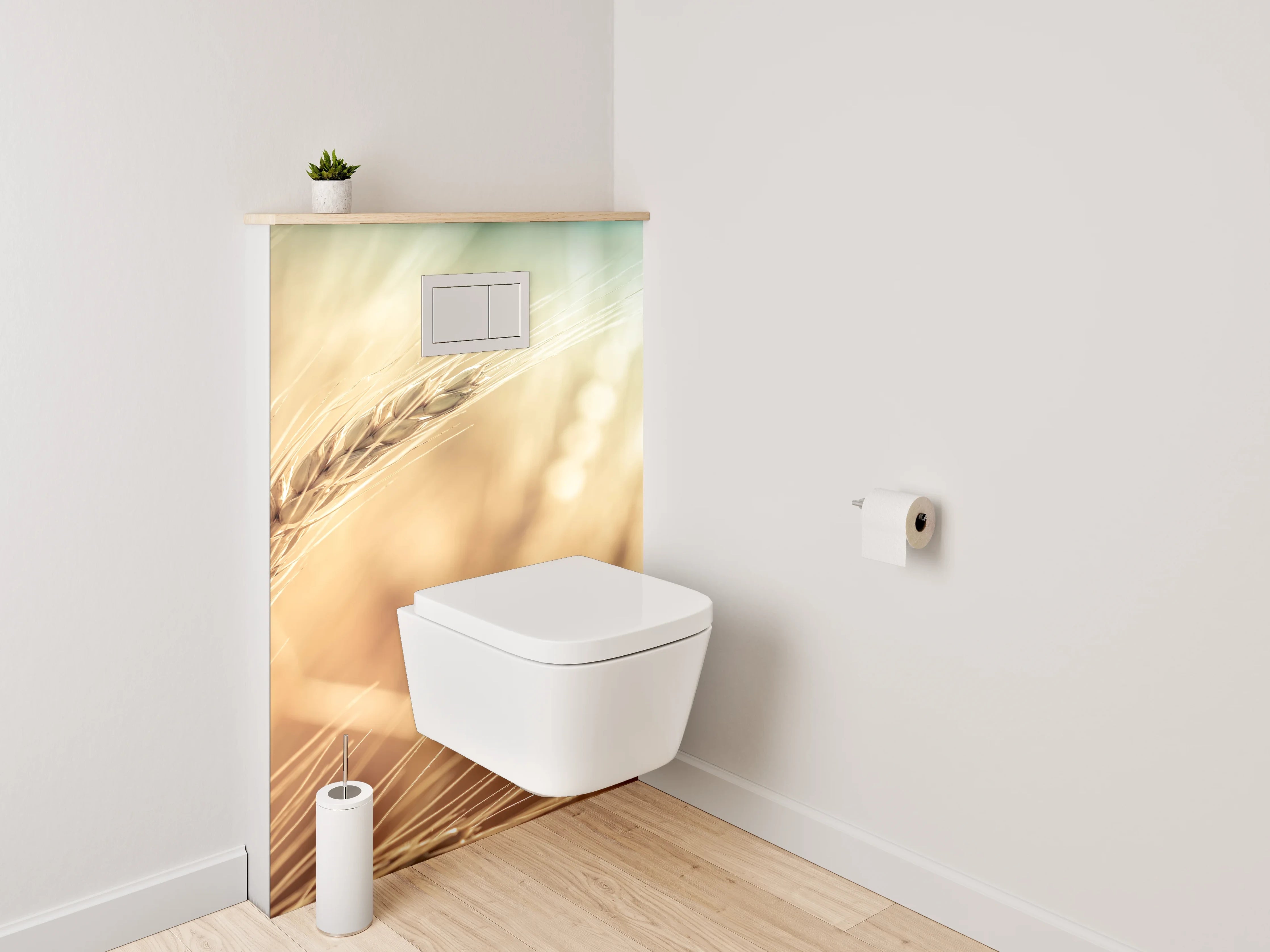 WC-Rückwand - Weizenfeld im Sonnenlicht – Natur Deko