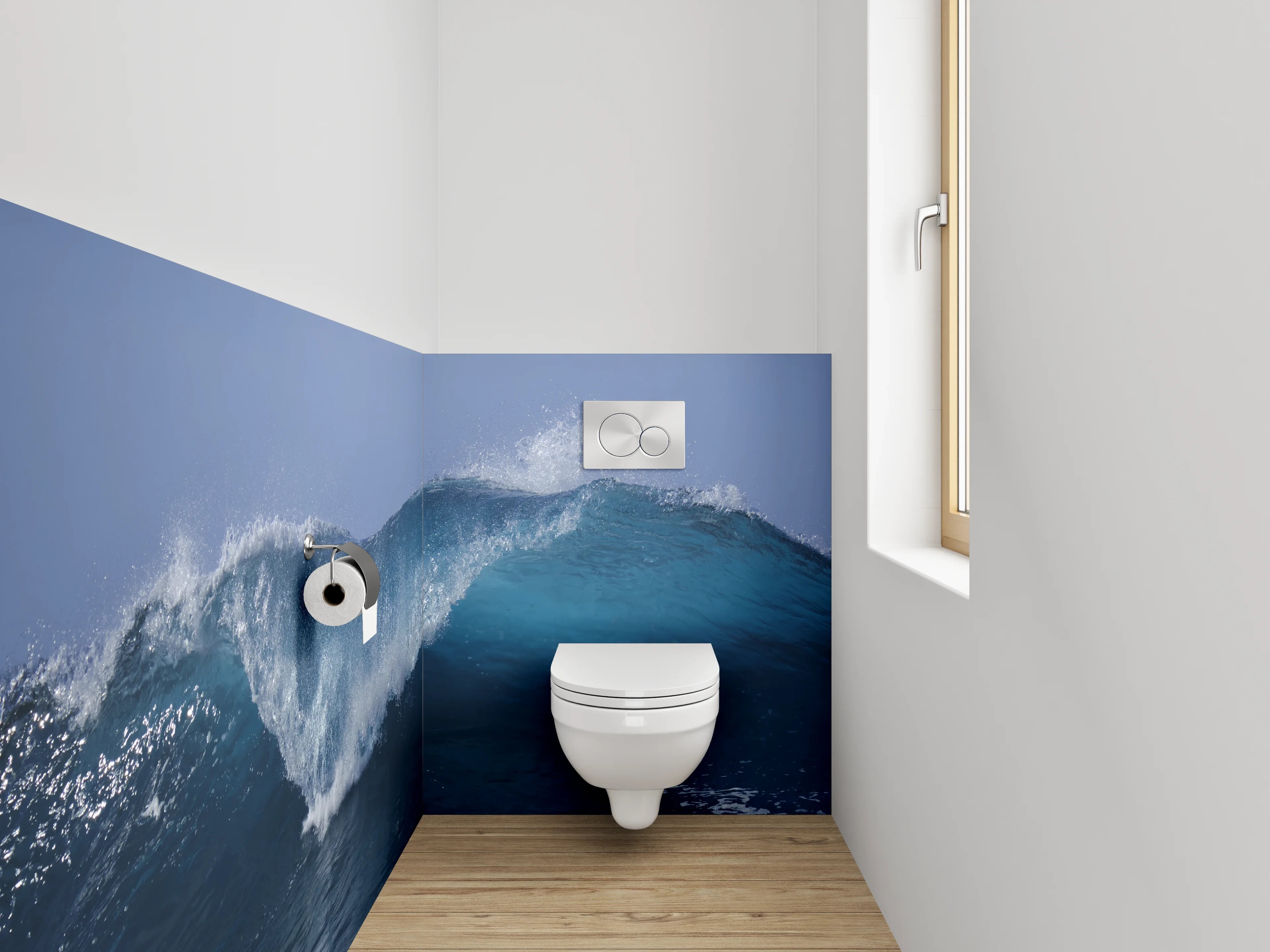 WC-Rückwand - Welle im Ozean – Meer Wasser Dynamik