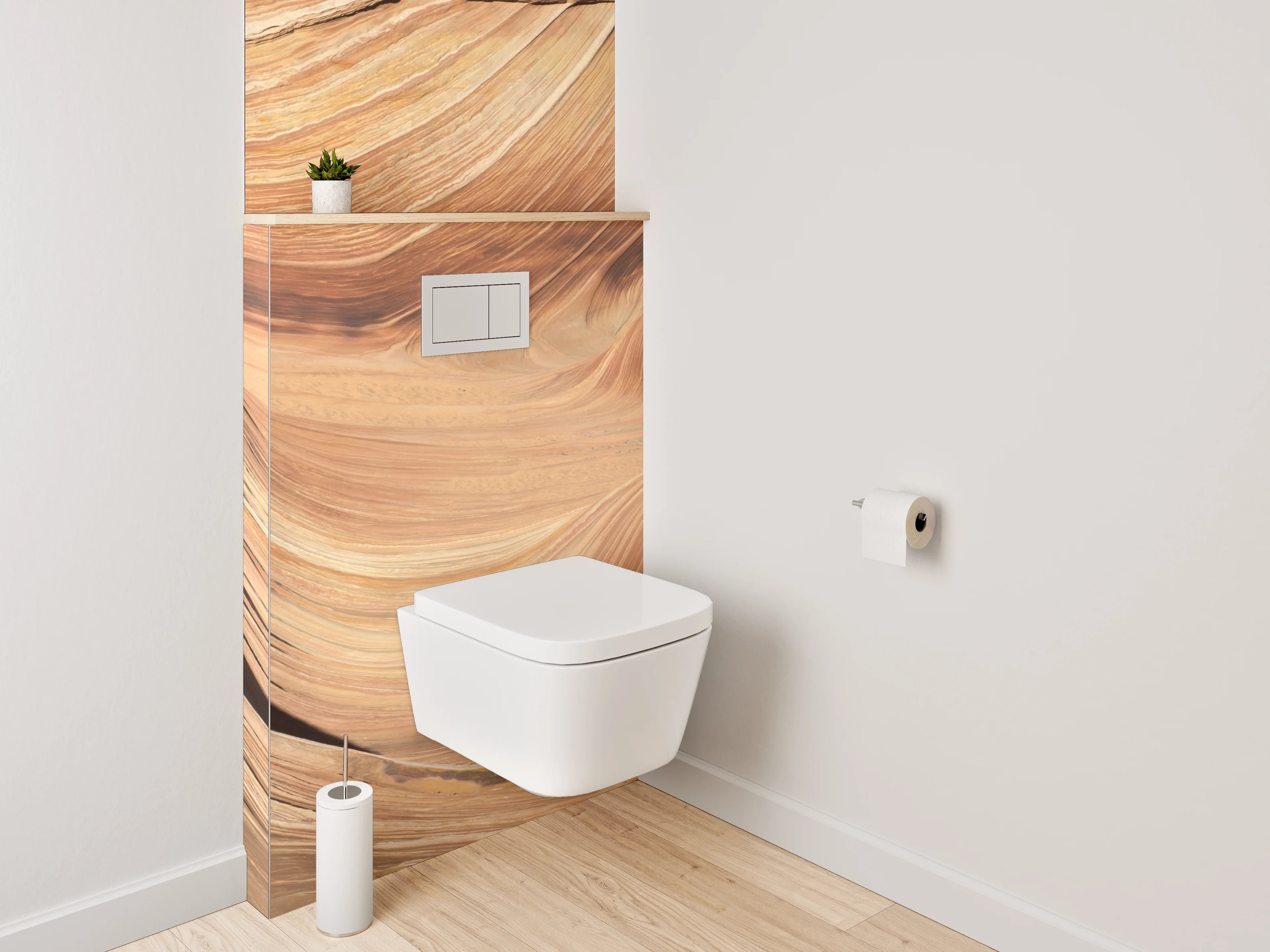 WC-Rückwand - Wellenförmige Sandsteinformation Natur