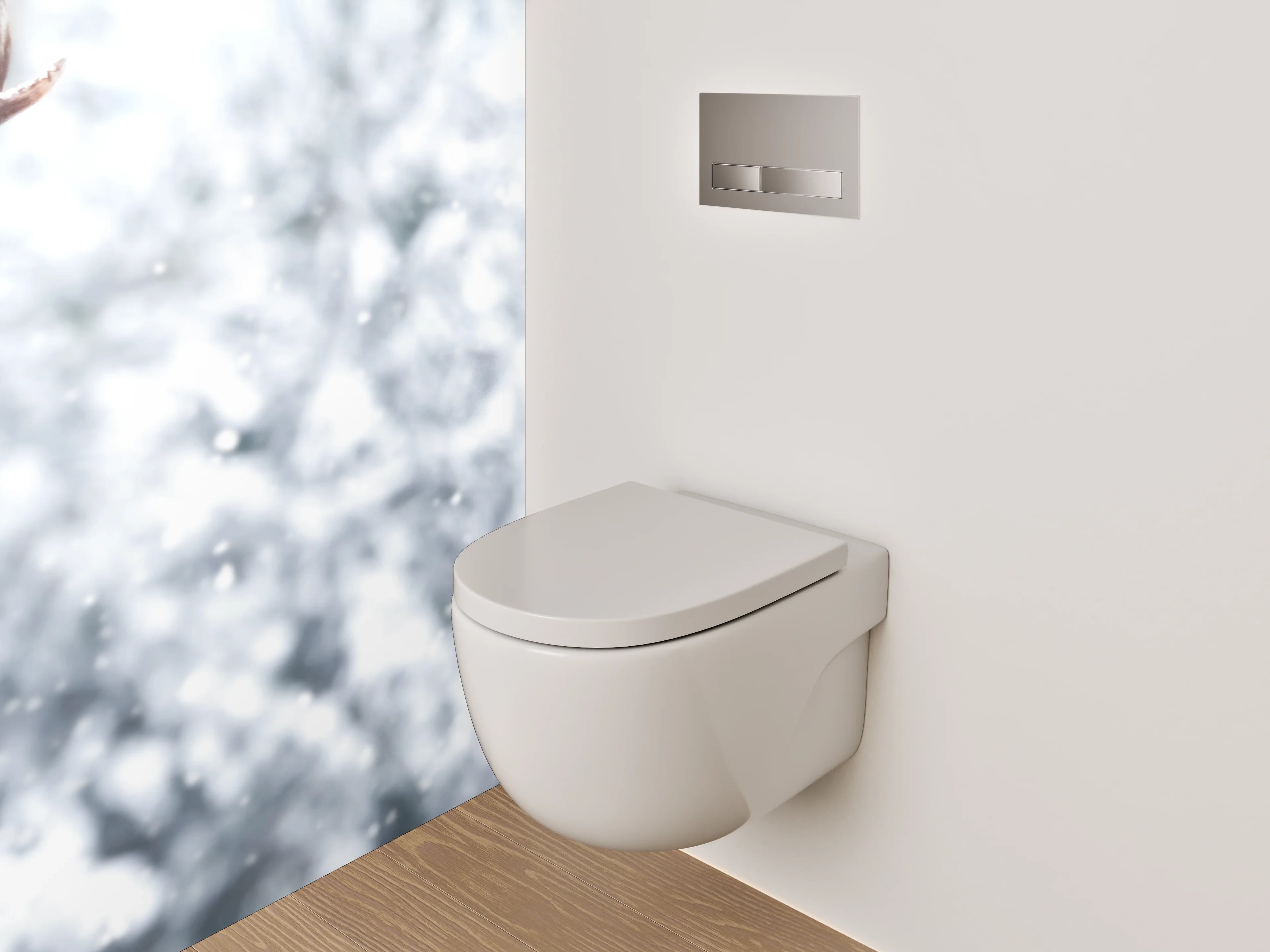 WC-Rückwand - Winterliche Hirsche im verschneiten Wald