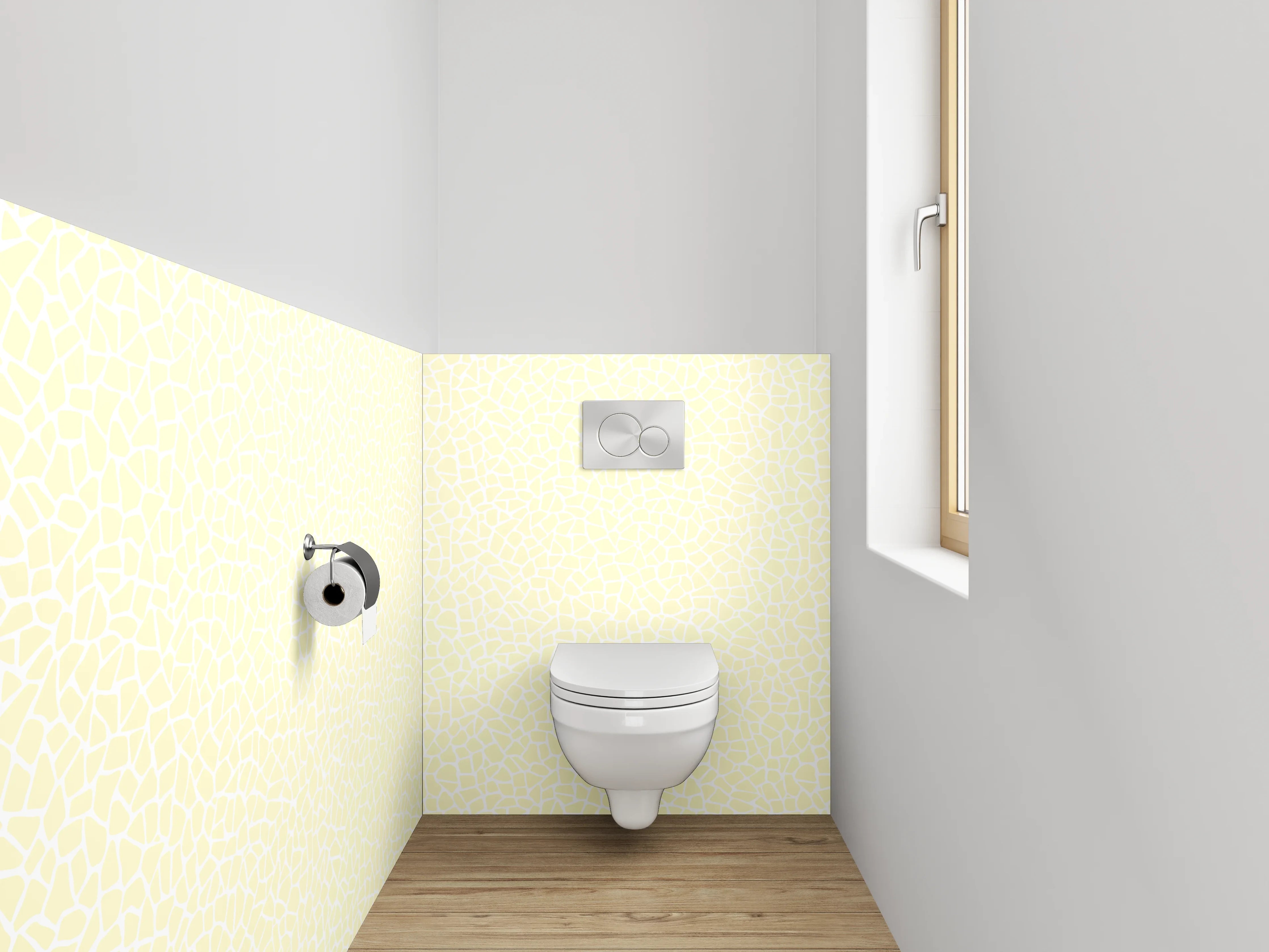 WC-Rückwand - Zartes Creme Mosaik Muster