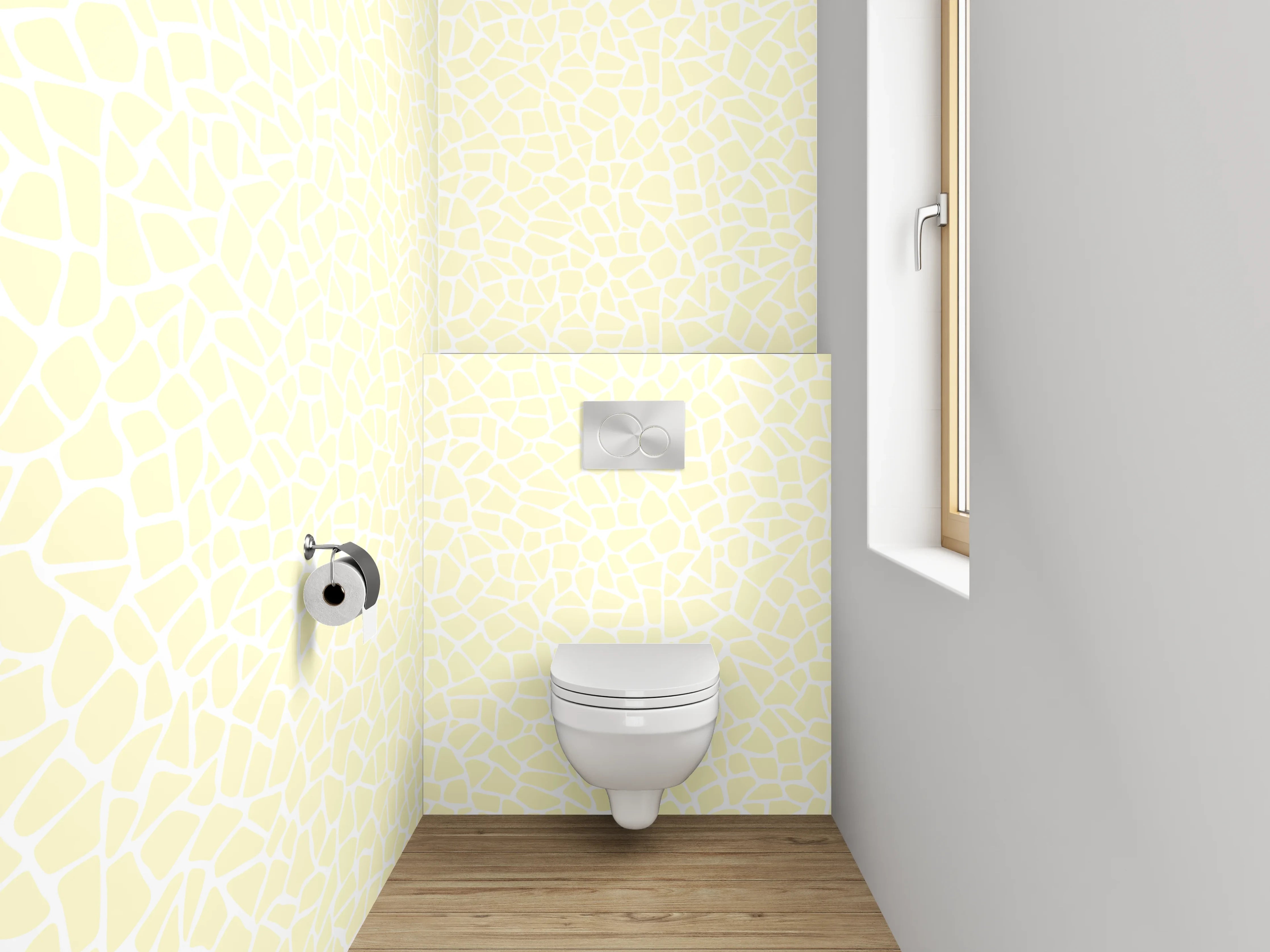 WC-Rückwand - Zartes Creme Mosaik Muster
