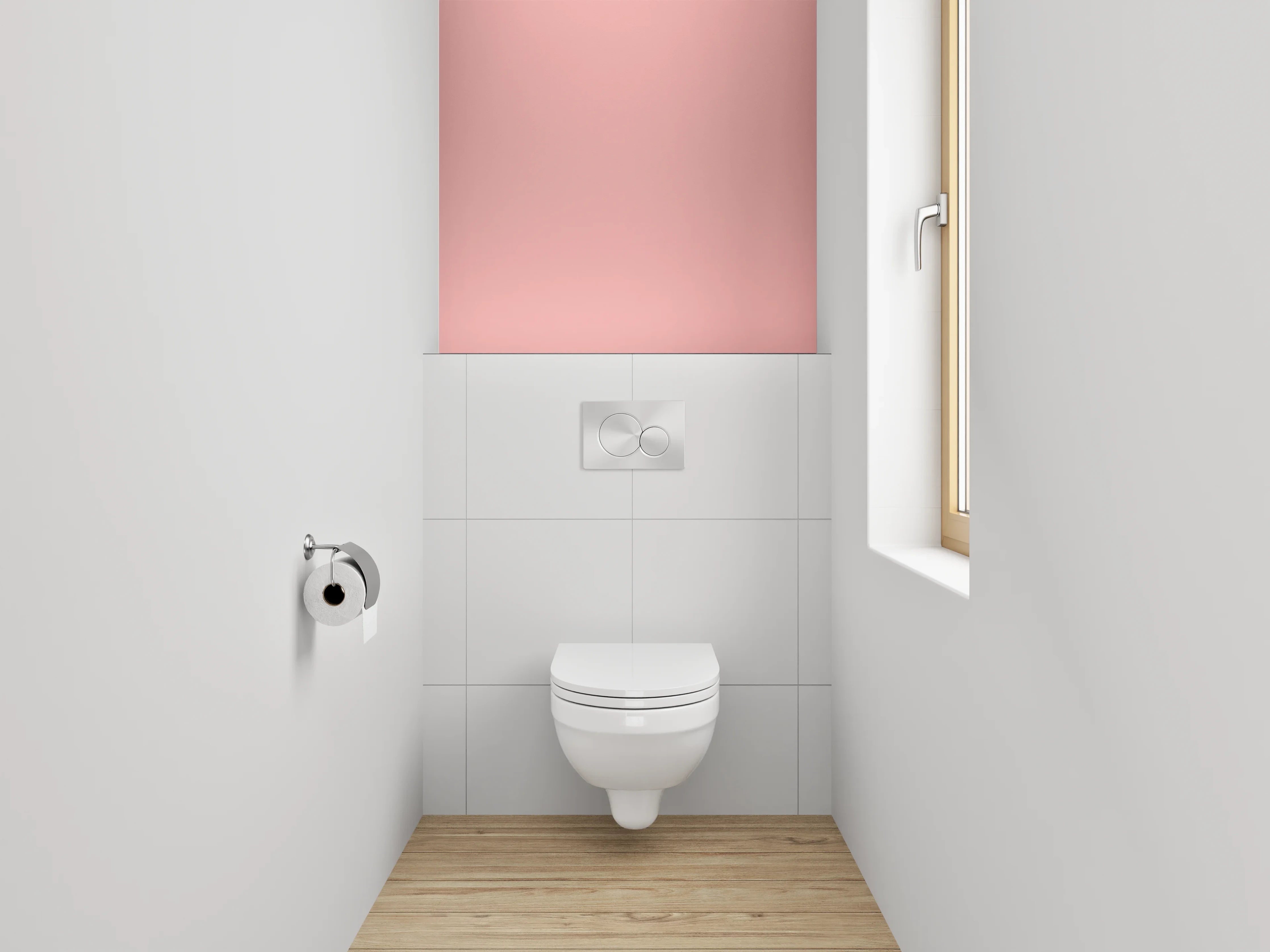 WC-Rückwand - Zartes Rosa Farbverlauf Design