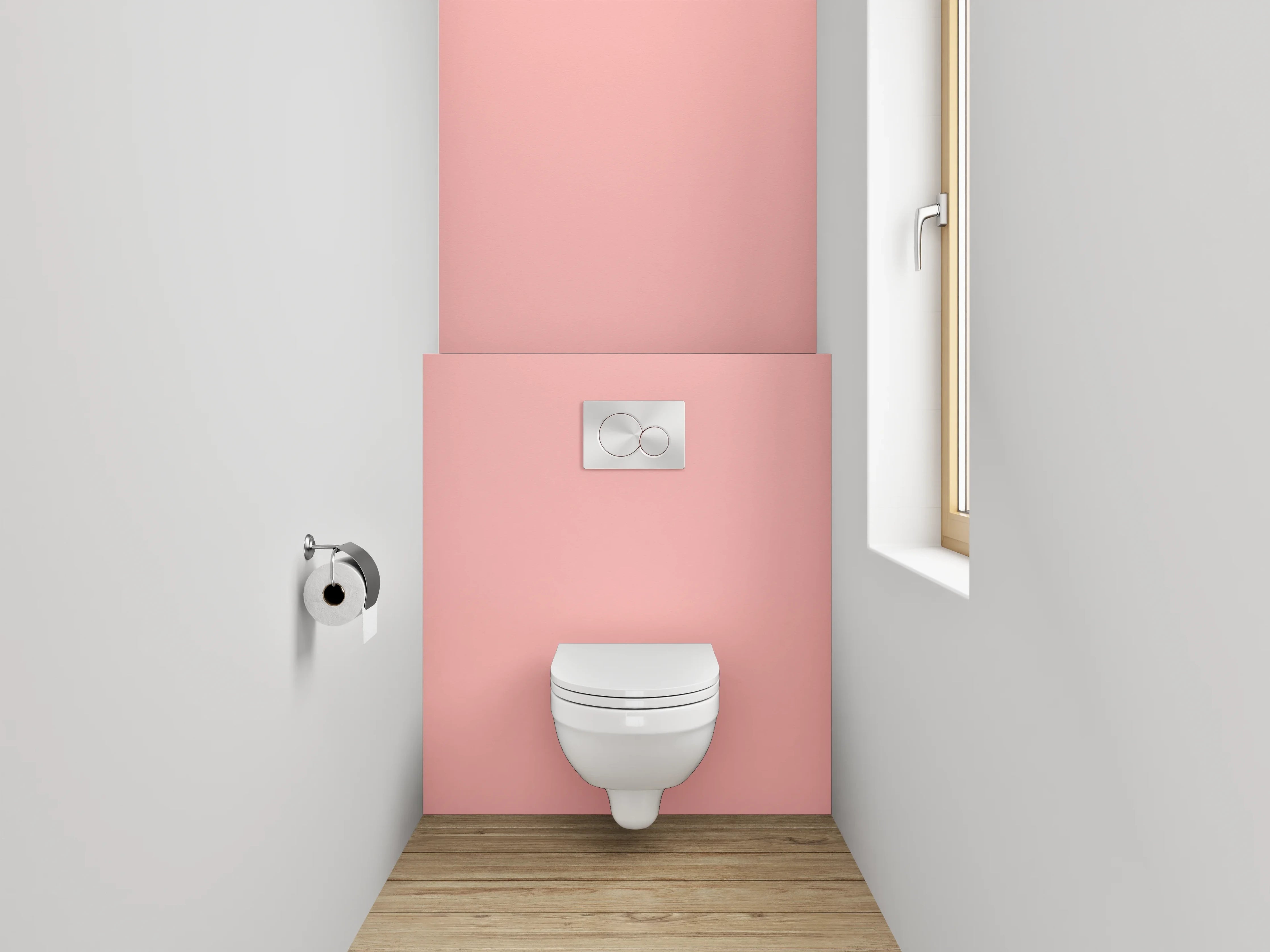 WC-Rückwand - Zartes Rosa Farbverlauf Design