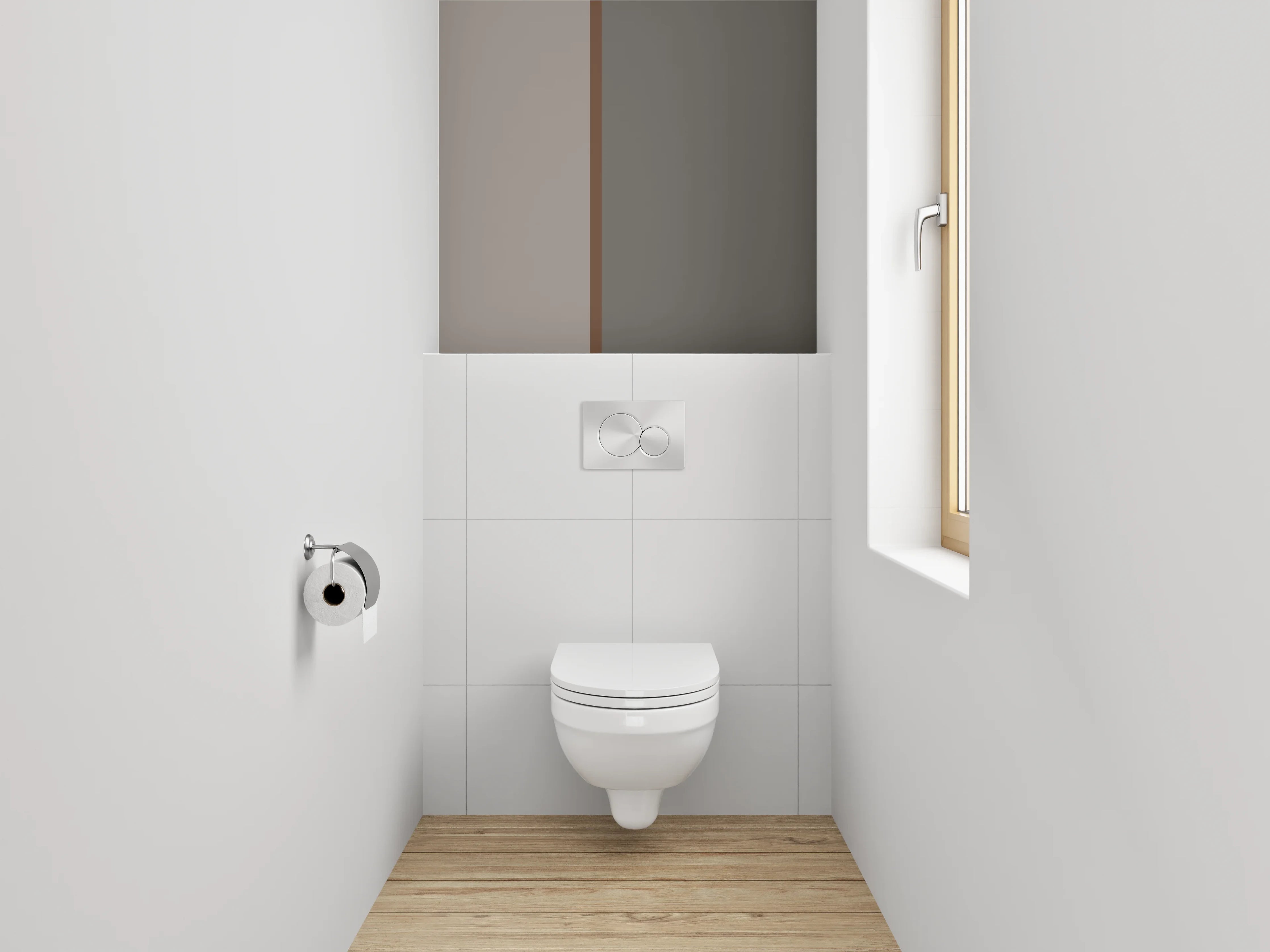 WC-Rückwand - Zeitloses Grau-Braun Panel