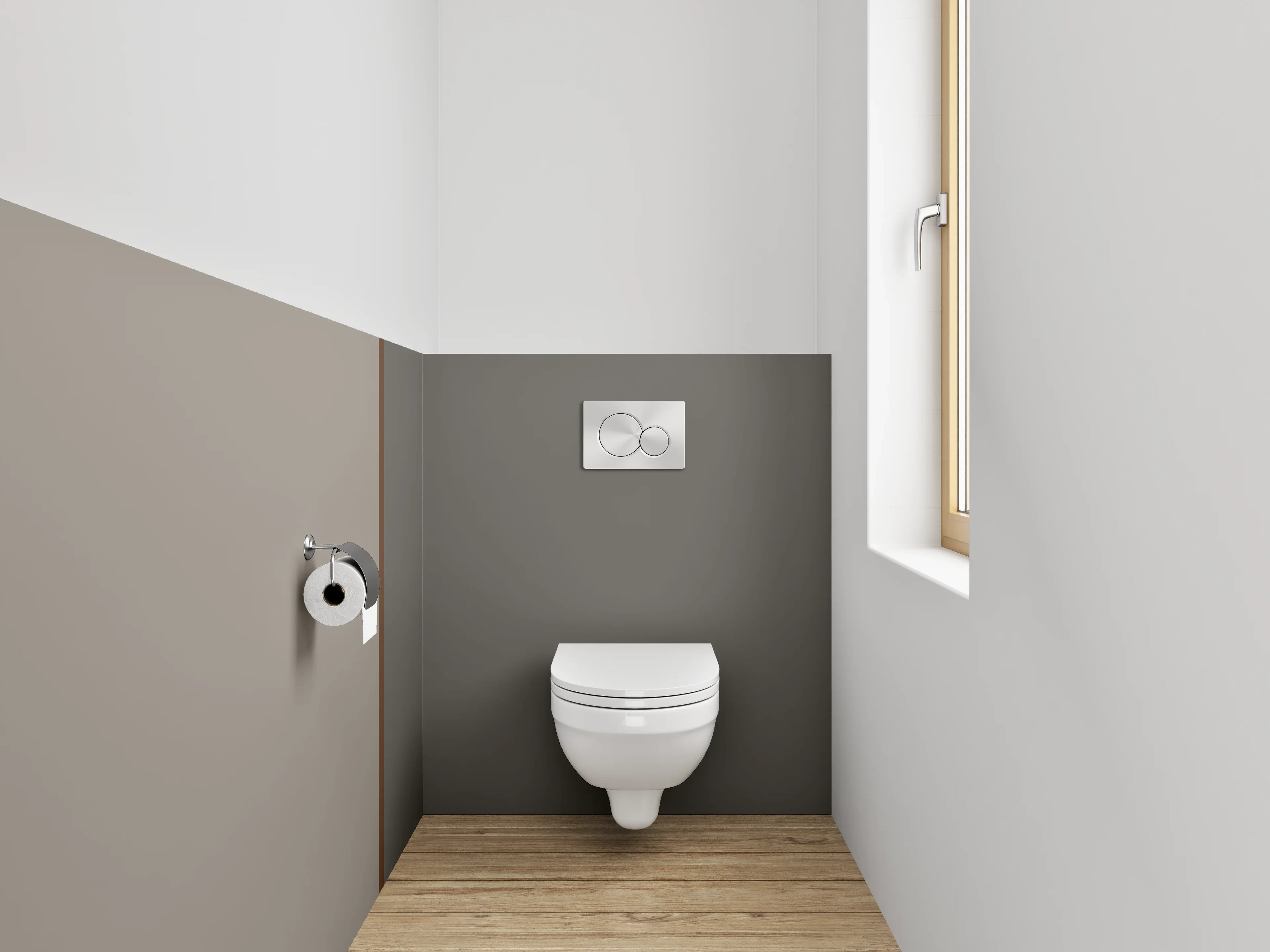 WC-Rückwand - Zeitloses Grau-Braun Panel