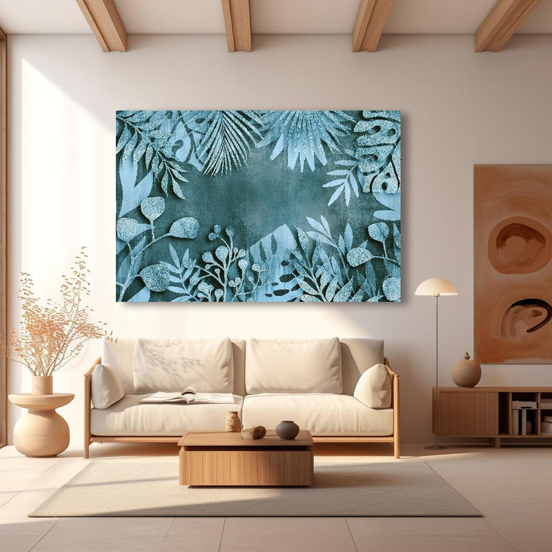 Wandbild - Abstract Botanical No3 in modernem Wohnzimmer im Loft-Stil