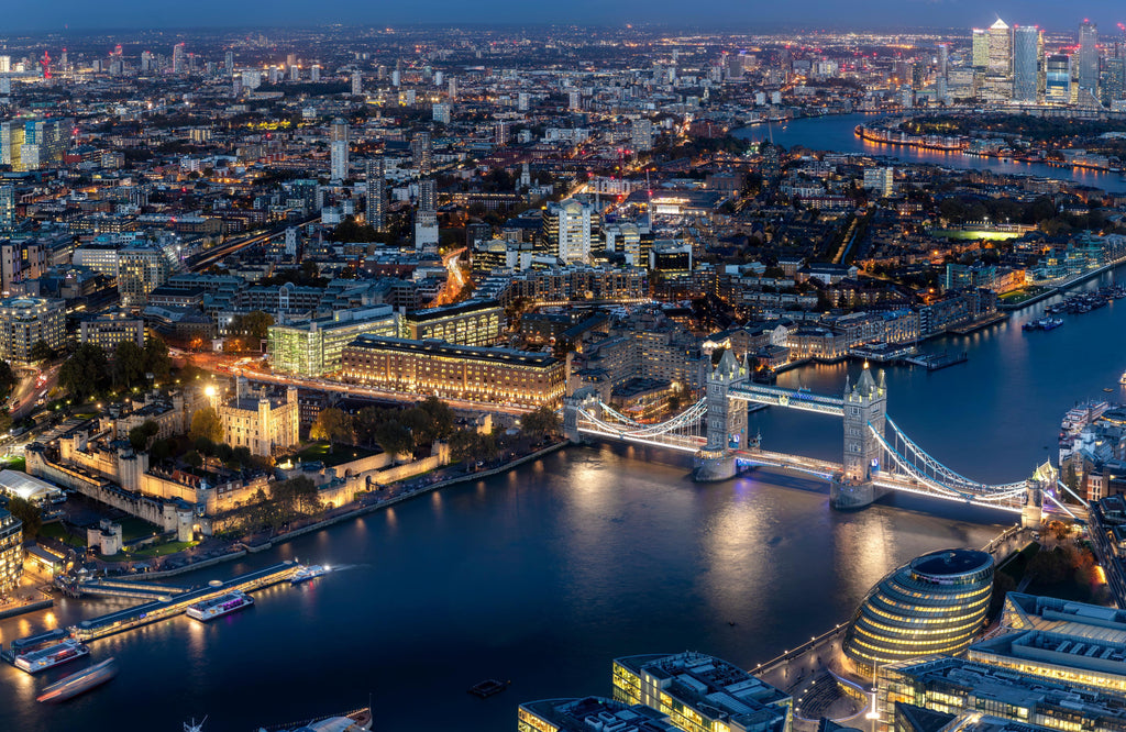 Wandbild-Atemberaubende Skyline auf London-England