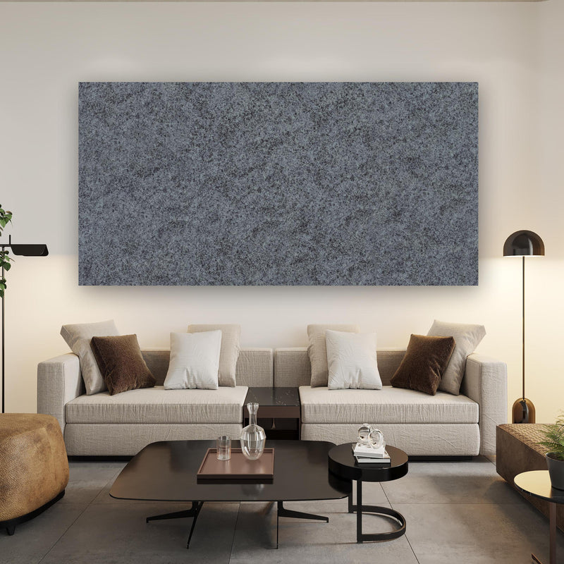 Wandbild - Granit Marmor Textur über Urban-Stil Couch hinter futuristischem Tisch