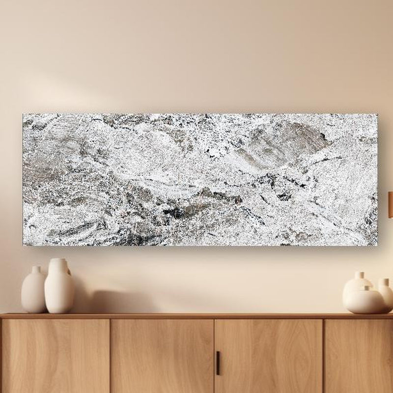 Wandbild - Graue abstrakte Marmor Stein Textur in dezentem Wohnzimmer mit geölter Holzkommode Zoom